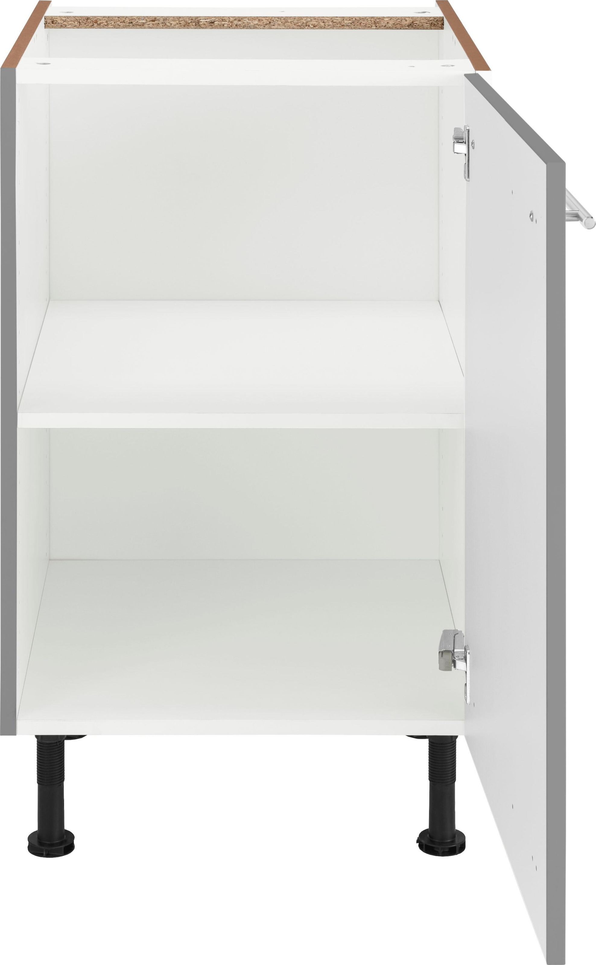 OPTIFIT Unterschrank »Bern«, 50 cm mit auf mit breit, Füßen, mit 1 kaufen Rechnung höhenverstellbaren Tür Metallgriff