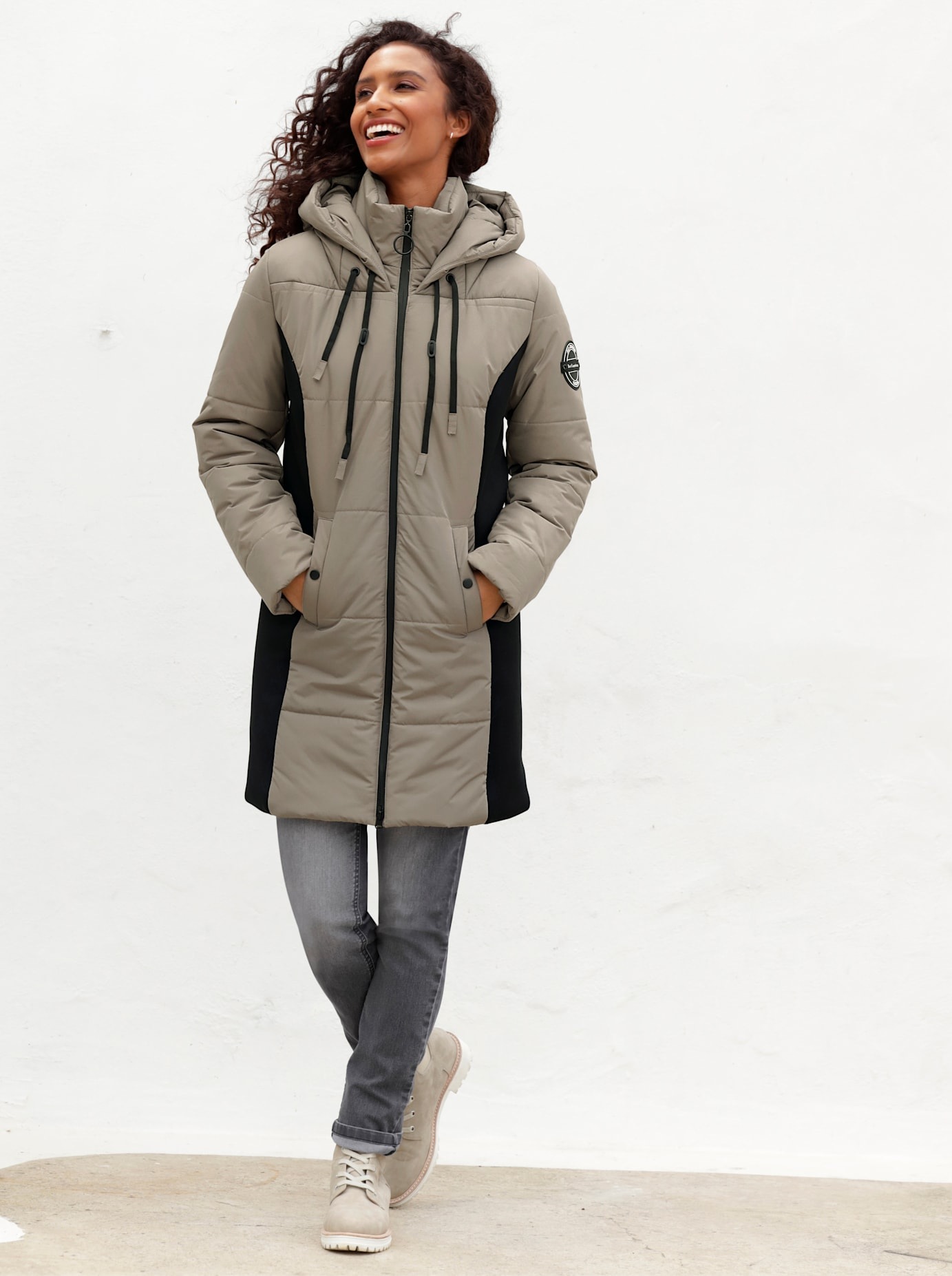 heine Langjacke mit Kapuze