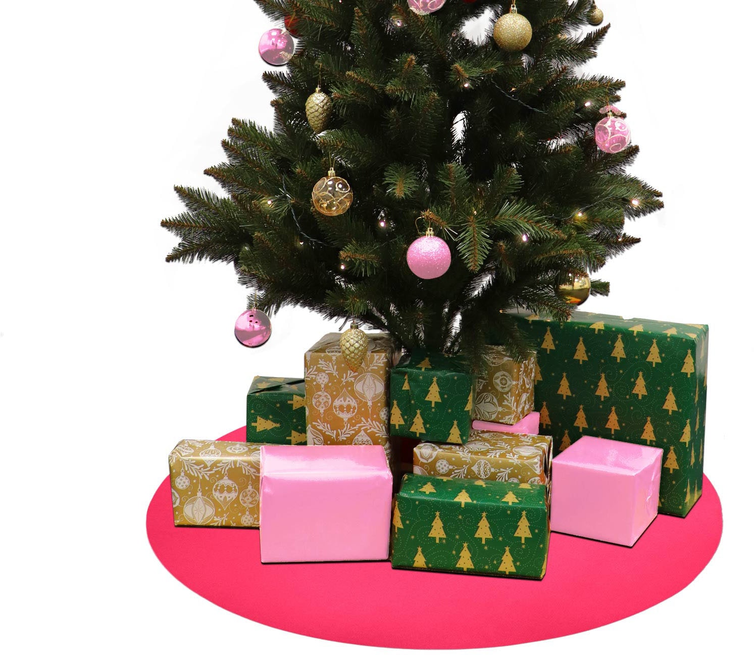 Textil Farben, dekorativer Unterlage 100cm, Nadelvlies, Weihnachtsbaum Ø schwer oder Höhe, Weihnachtsdekoration aus oder Primaflor-Ideen rund, »Weihnachtsbaum \