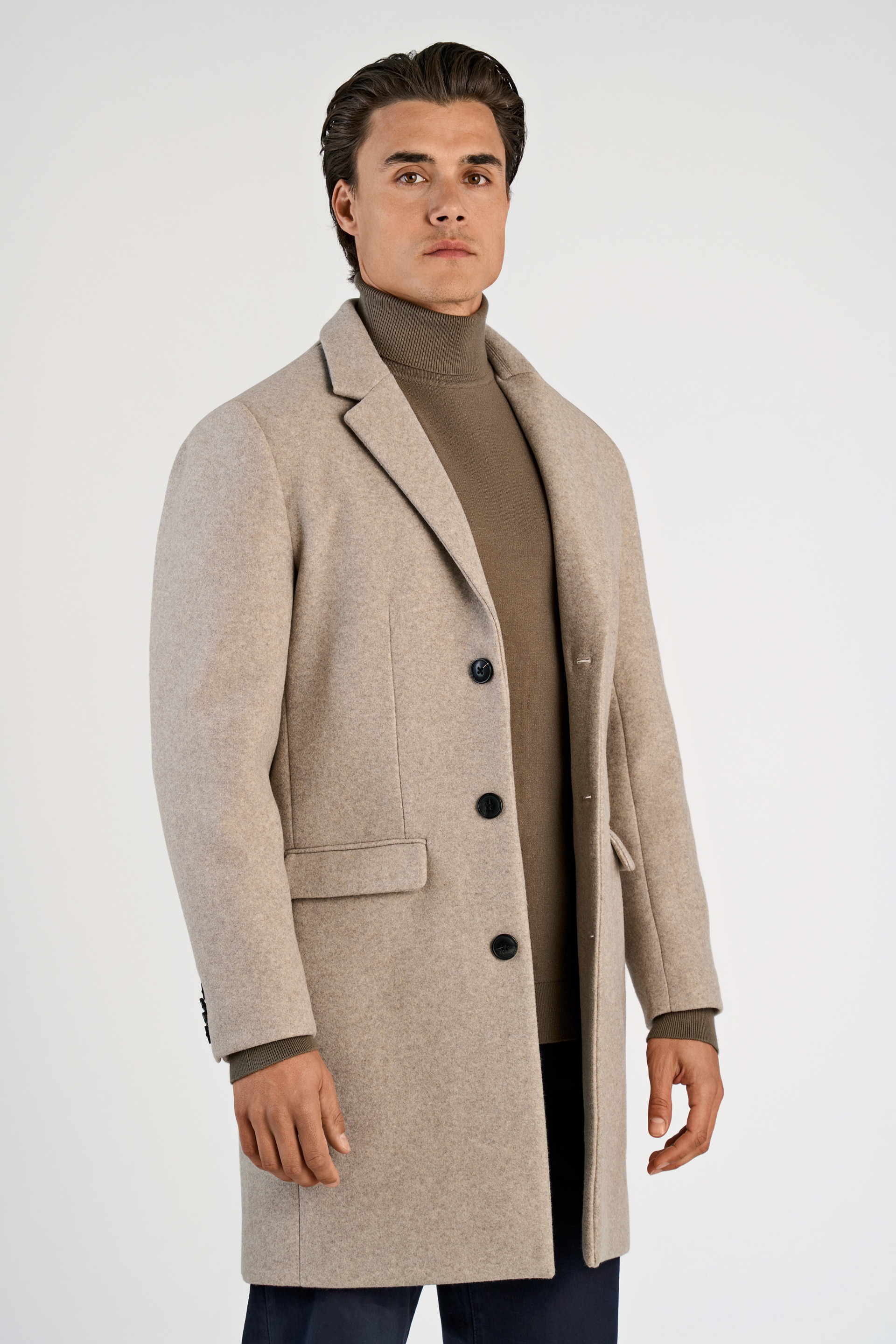 LINDBERGH Wintermantel mit Reverskragen und Knopfleiste