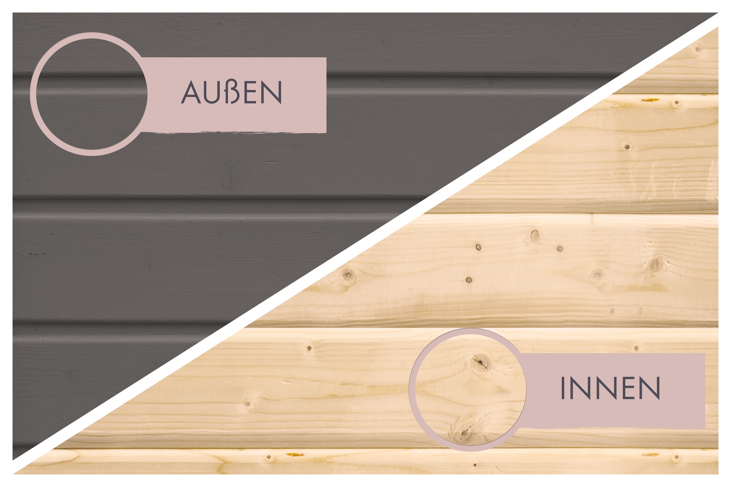 Karibu Saunahaus »»Simon 1« mit klassischer Tür, terragrau« Set,  9 kW Bio Ofen mit externer Steuerung easy