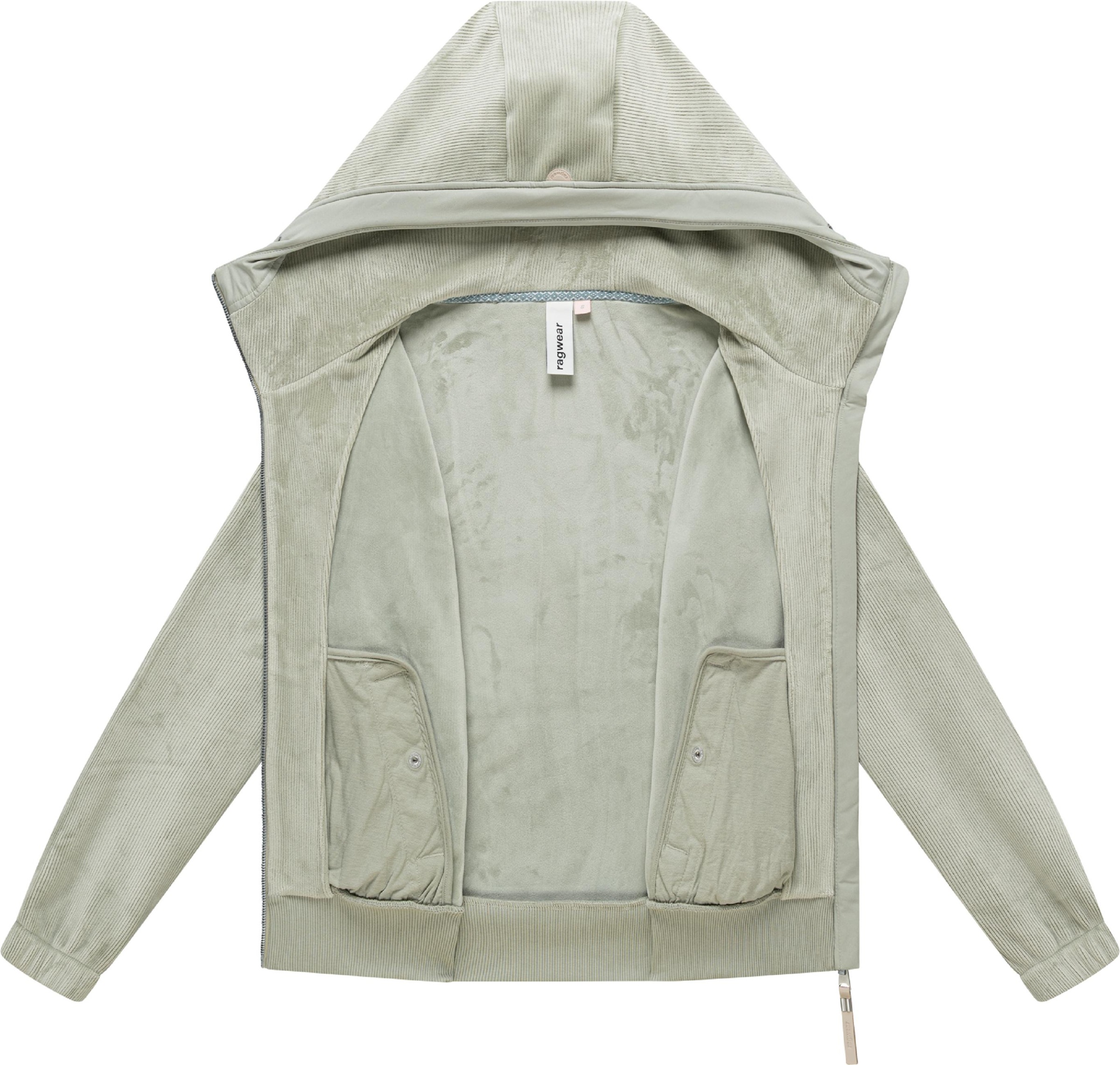 Ragwear Fleecejacke »Fleecejacke Cousy Short Bonded« mit Kapuze Übergangsjacke mit kuscheligem Teddyfell-Innenfutter