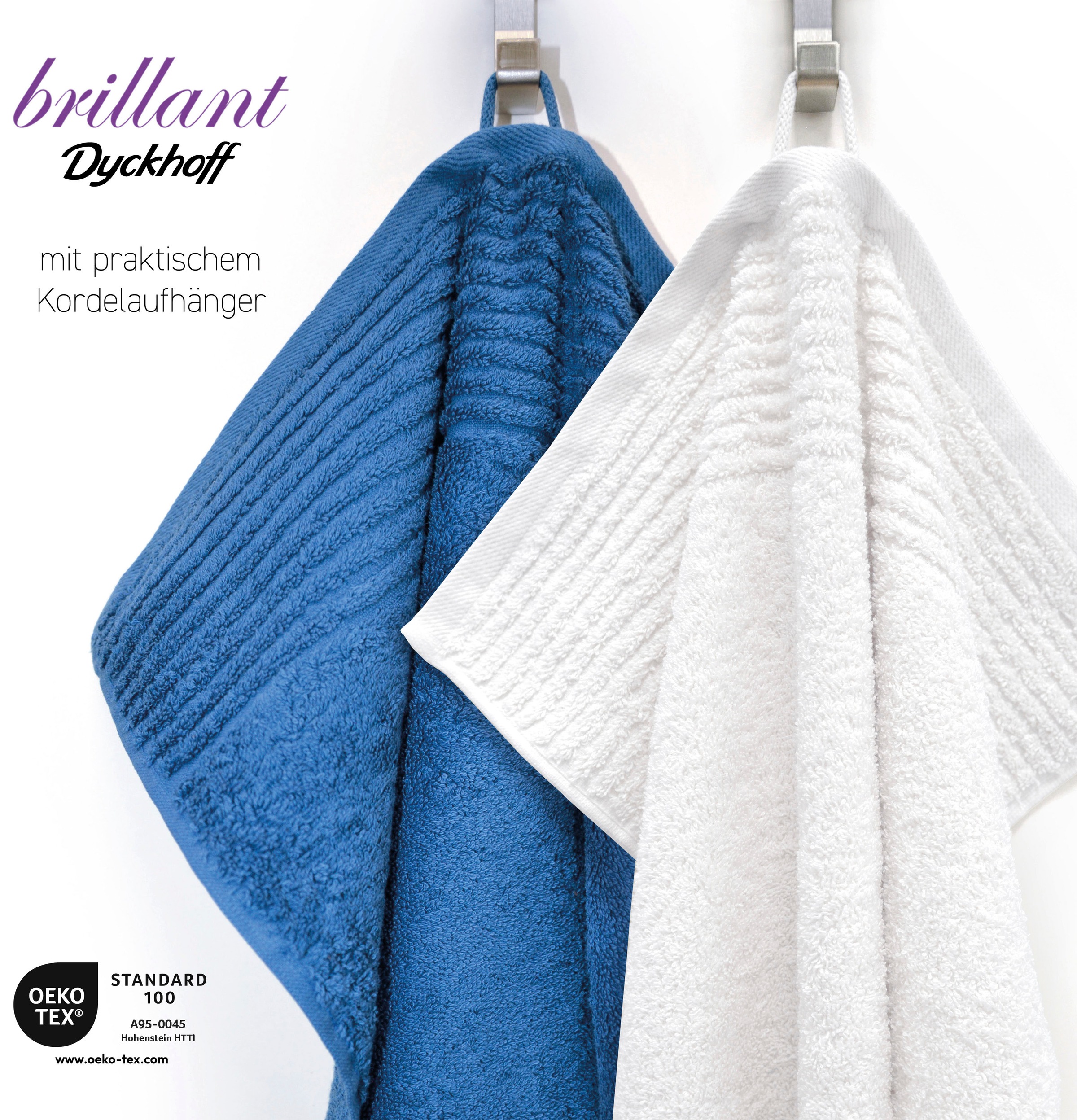 Dyckhoff Handtuch Set »Brillant«, Set, 6 tlg., Walkfrottee, mit Streifenbordüre;4 Handtücher (50x100cm), 2 Duschtücher (70x140cm)