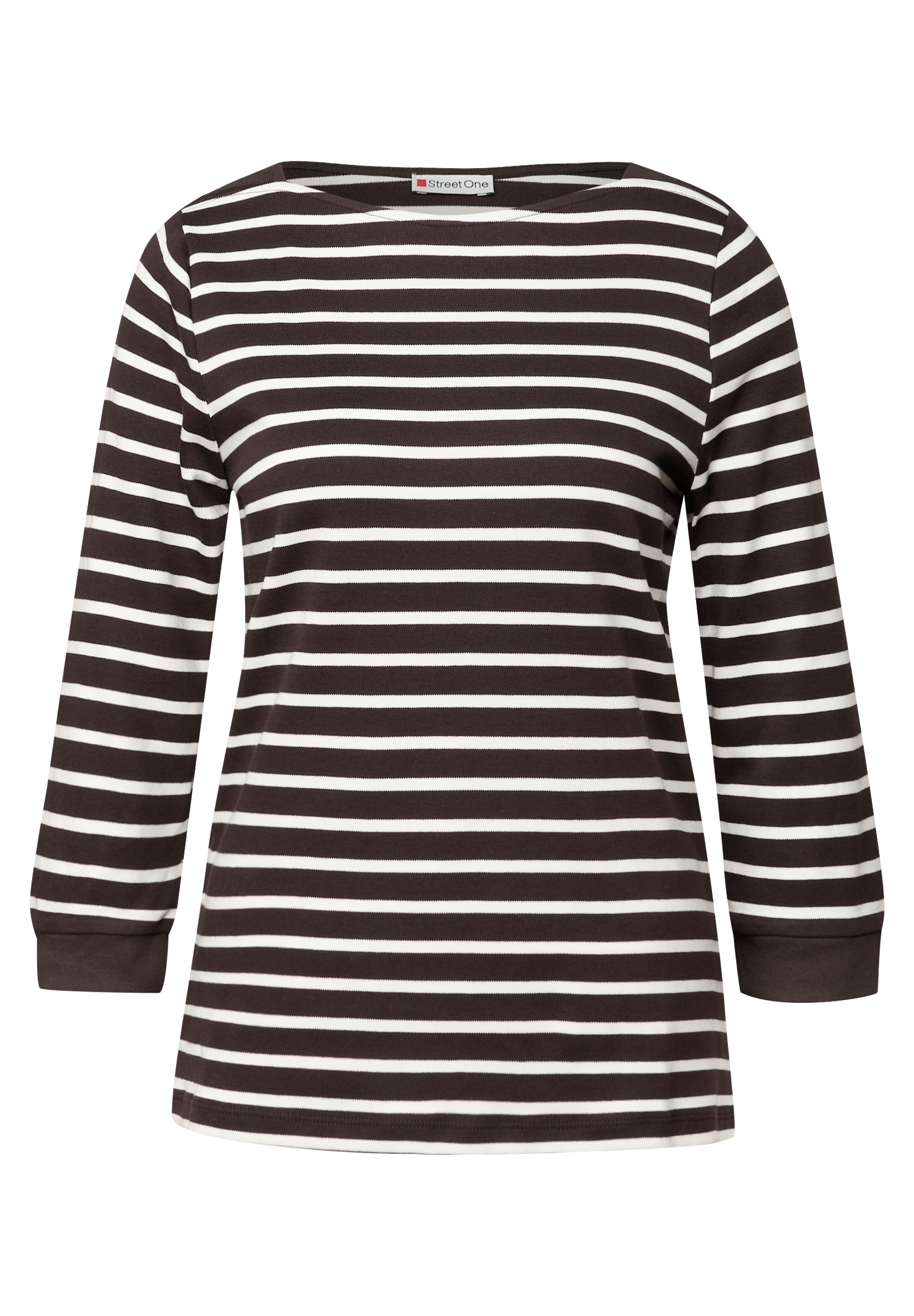STREET ONE 3/4-Arm-Shirt »LTD QR Basic«, Sommershirt im Ringel-Streifen-Look