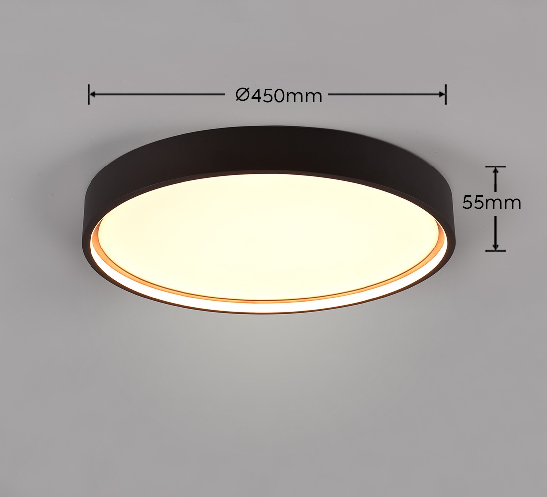 TRIO Leuchten LED Deckenleuchte »DOHA, Deckenlampe 29W 3260 Lumen Lichtfarbe einstellbar 2300-4000K«, 1 flammig, Leuchtmittel LED-Board | LED fest integriert, indirektes Licht getrennt schaltbar als Wandlampe und Deckenlampe mögl