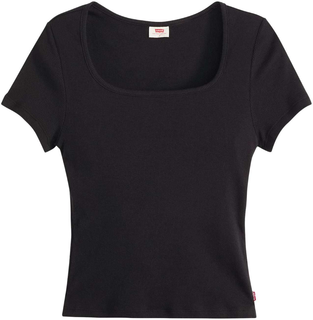 Levi's® T-Shirt »ESSENTIAL SQRD NE«, Feinrippqualität