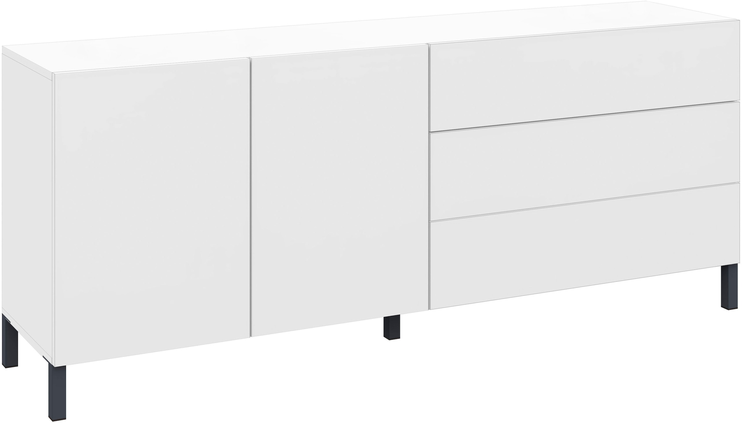 borchardt Möbel Sideboard Metallfüße, grifflose Optik