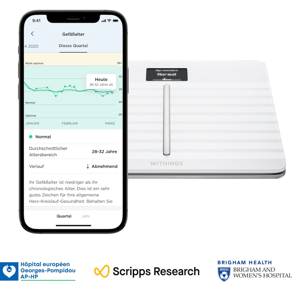Withings Körper-Analyse-Waage »Body Cardio«