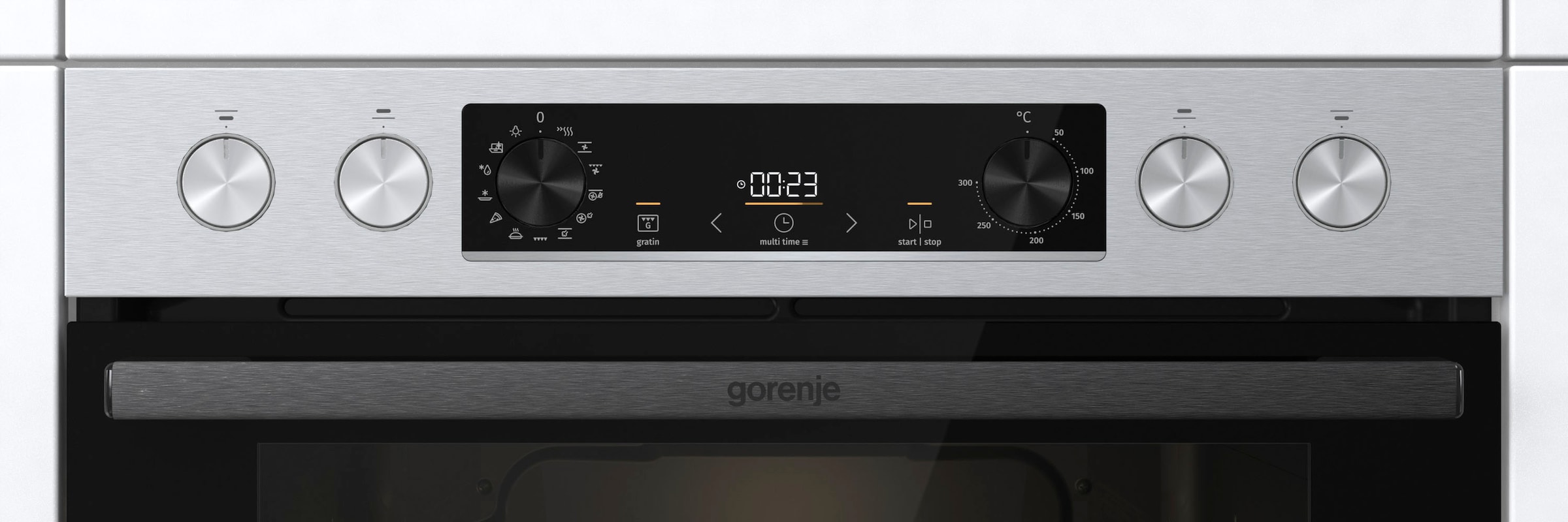 GORENJE Induktions Herd-Set »BCSIB737OTX«, mit 1-fach-Teleskopauszug, ecoClean Plus, (1 St.)