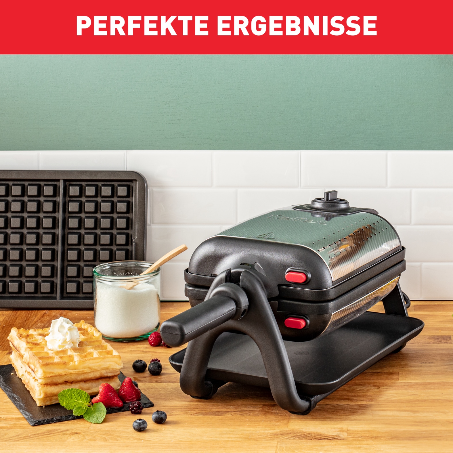 Tefal Waffeleisen »WM756D Kingsize« 1200 W für 2 belgische Waffeln, mit Dreh-Funktion, antihaftbeschichtet