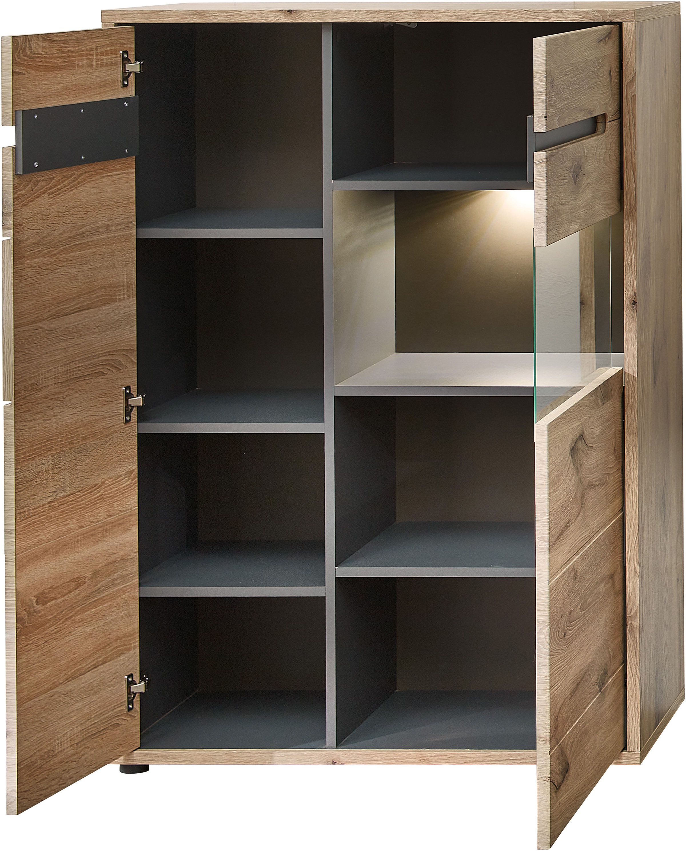 Innostyle Vitrine »BELLANO«, Viking Oak Nature