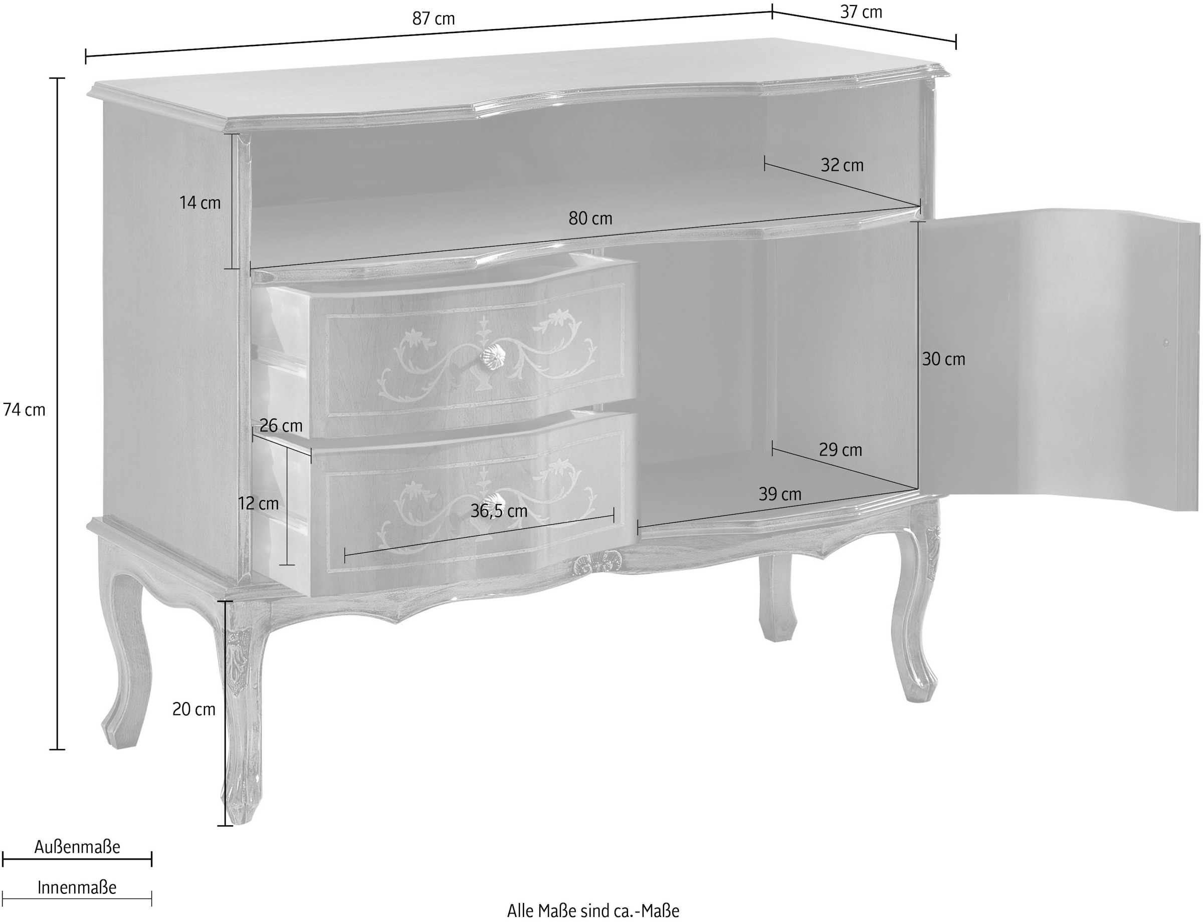 Home affaire TV-Board »TV-Board Desenzano«, Breite 87 cm