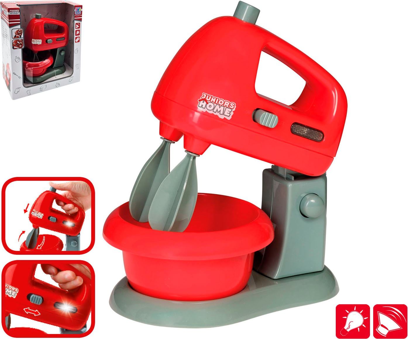 Happy People Kinder-Haushaltsset »Standmixer und Mixer mit Topf«, mit Licht- und Soundeffekt