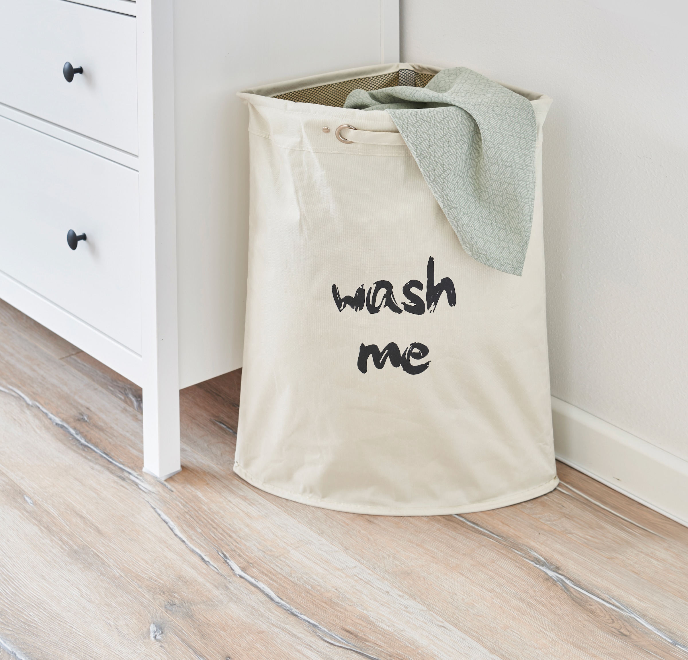 Zeller Present Wäschesack »Wäschekorb, Wash me«, BxTxH: 34x34x56 cm mit 3  Jahren XXL Garantie