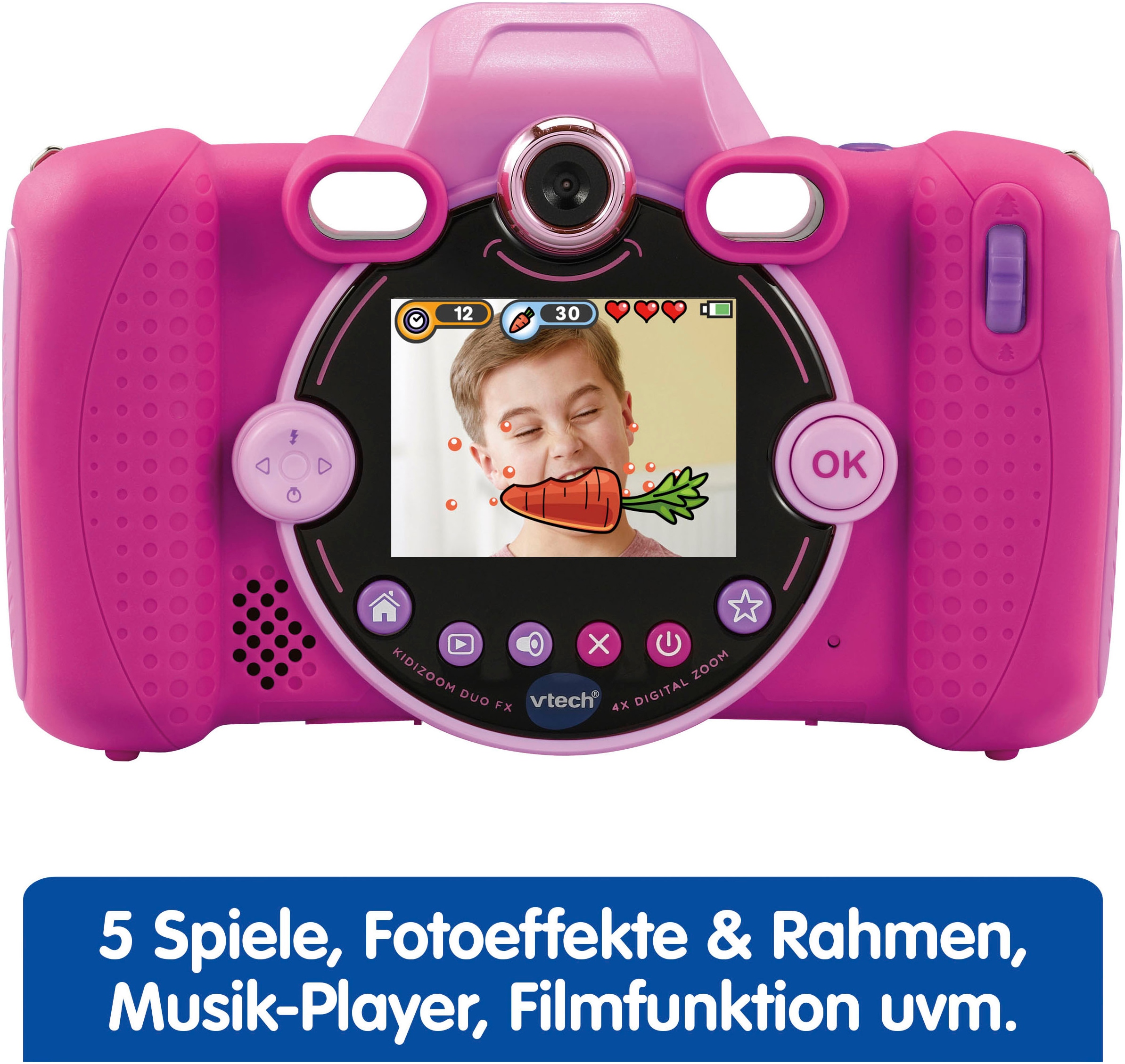 Vtech® Kinderkamera »KidiZoom Duo FX pink«, inkluisve Kopfhörer