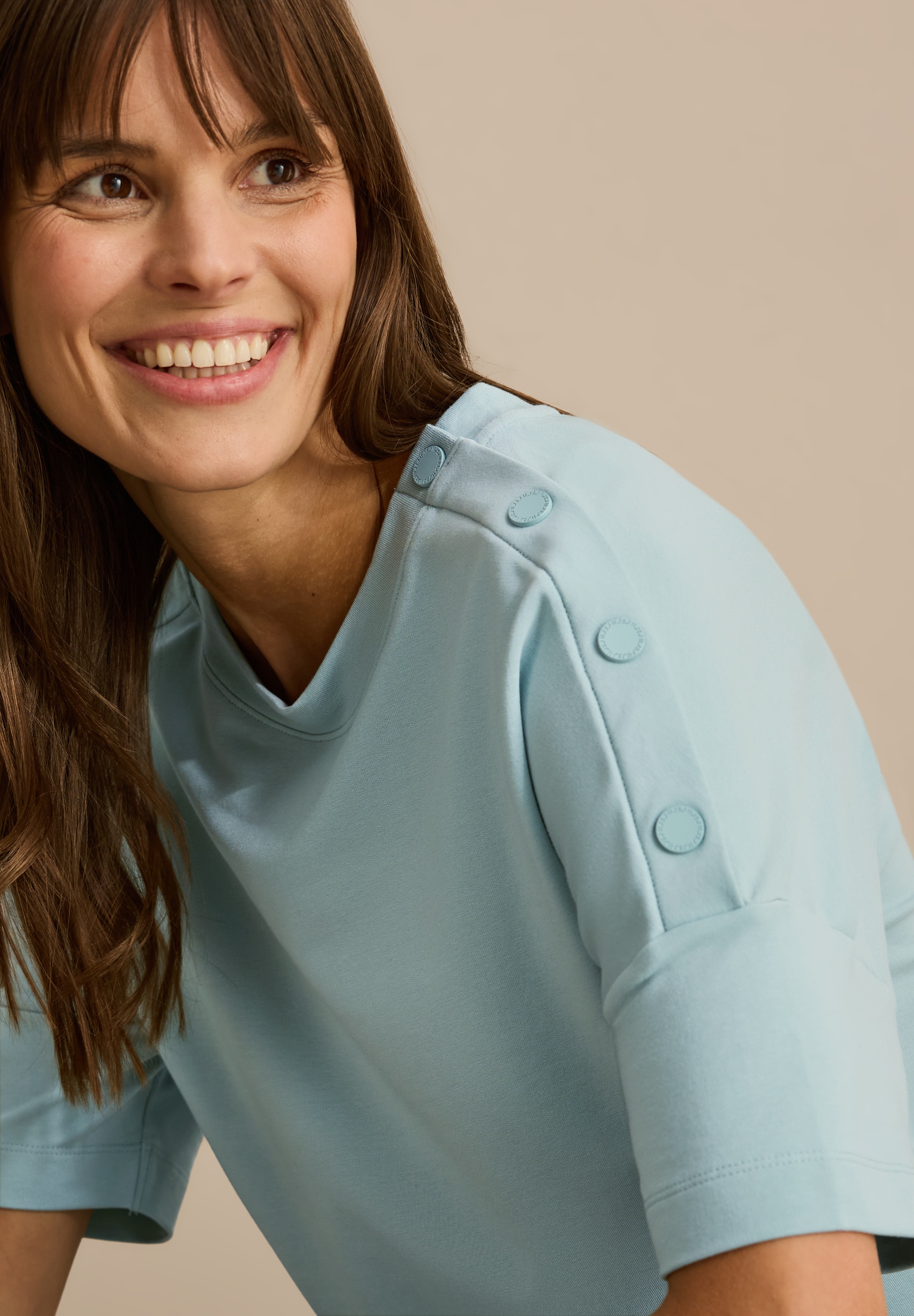 Cecil T-Shirt, mit Knopfdetail