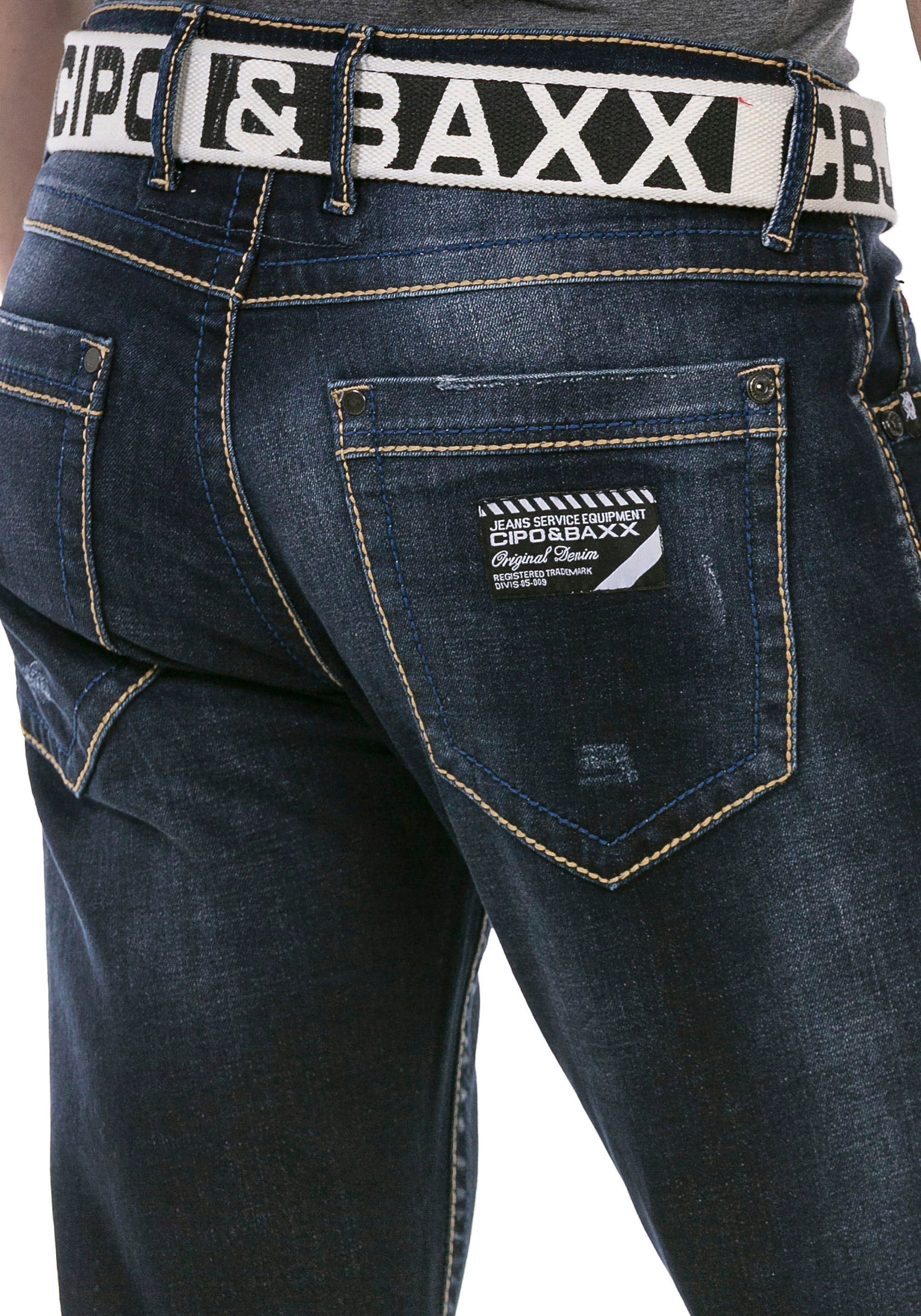 Cipo & Baxx Regular-fit-Jeans, mit markanter Waschung