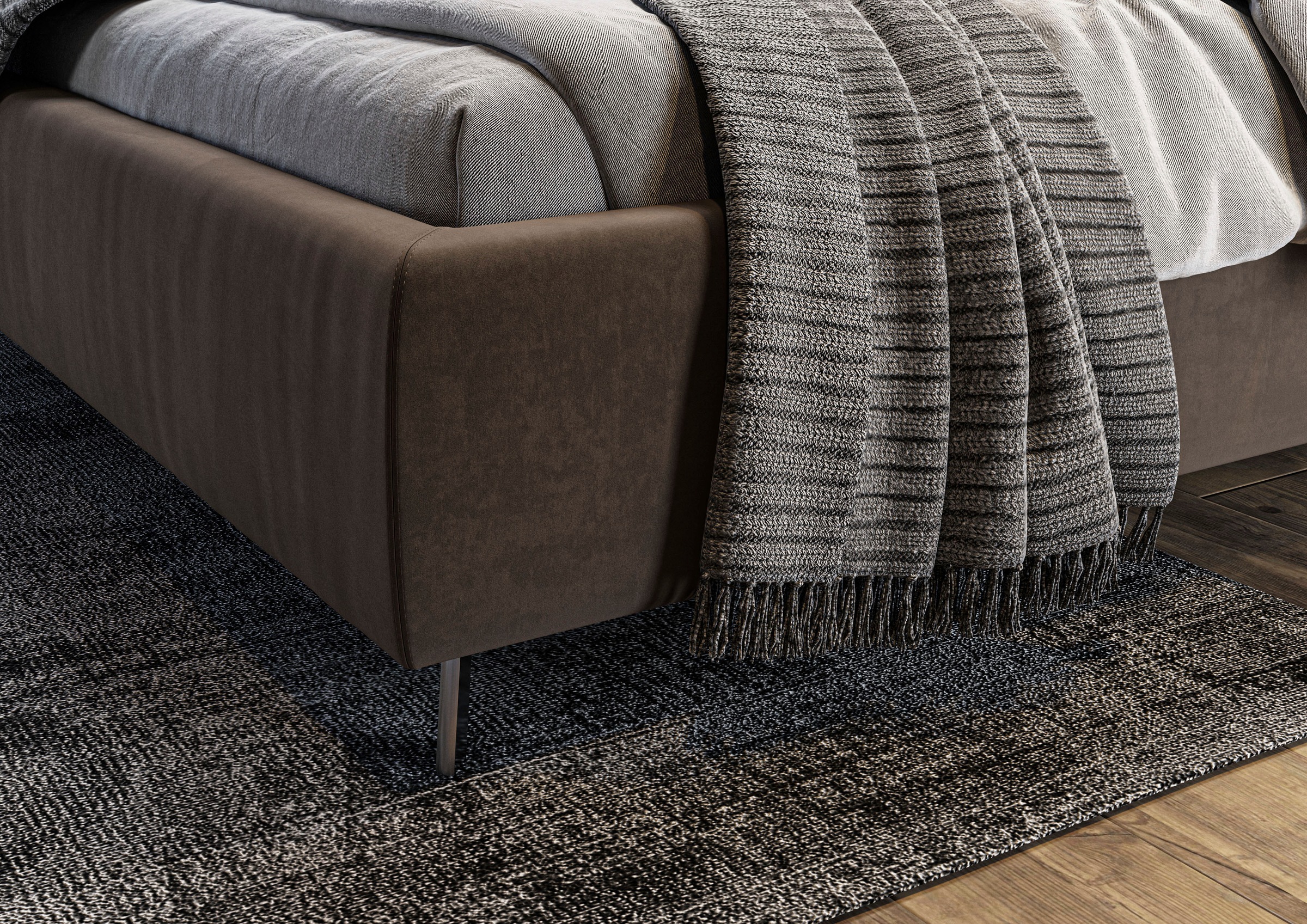 PLACES OF STYLE Polsterbett »Elloree, in 4 Breiten, hinten mit Originalstoff bezogen, auch in Leder« Kopfteilhöhe 143cm, belastbar bis 280 kg, auch in Überlänge 220cm