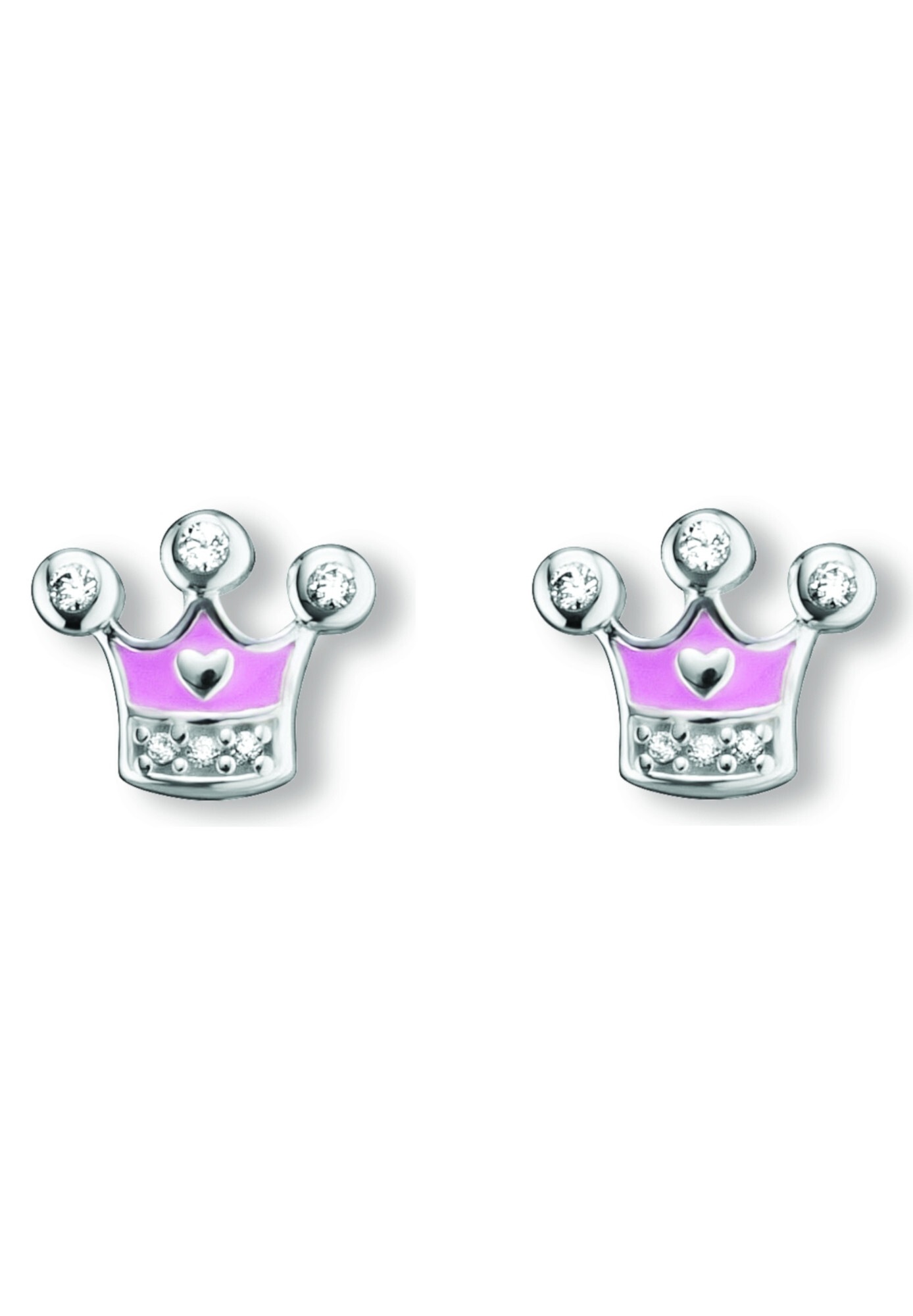ONE ELEMENT Paar Ohrstecker »Zirkonia Krone Ohrringe  Ohrstecker aus 925 Silber«