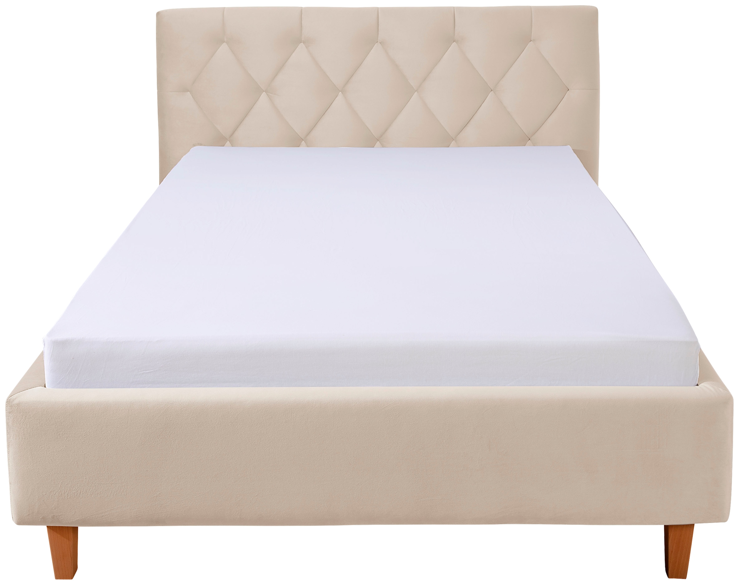 Guido Maria Kretschmer Home&Living Polsterbett »Sunley 100«, Kreuzsteppung, Kopfteilhöhe 102 cm, ohne oder mit Matratze/Lattenrost