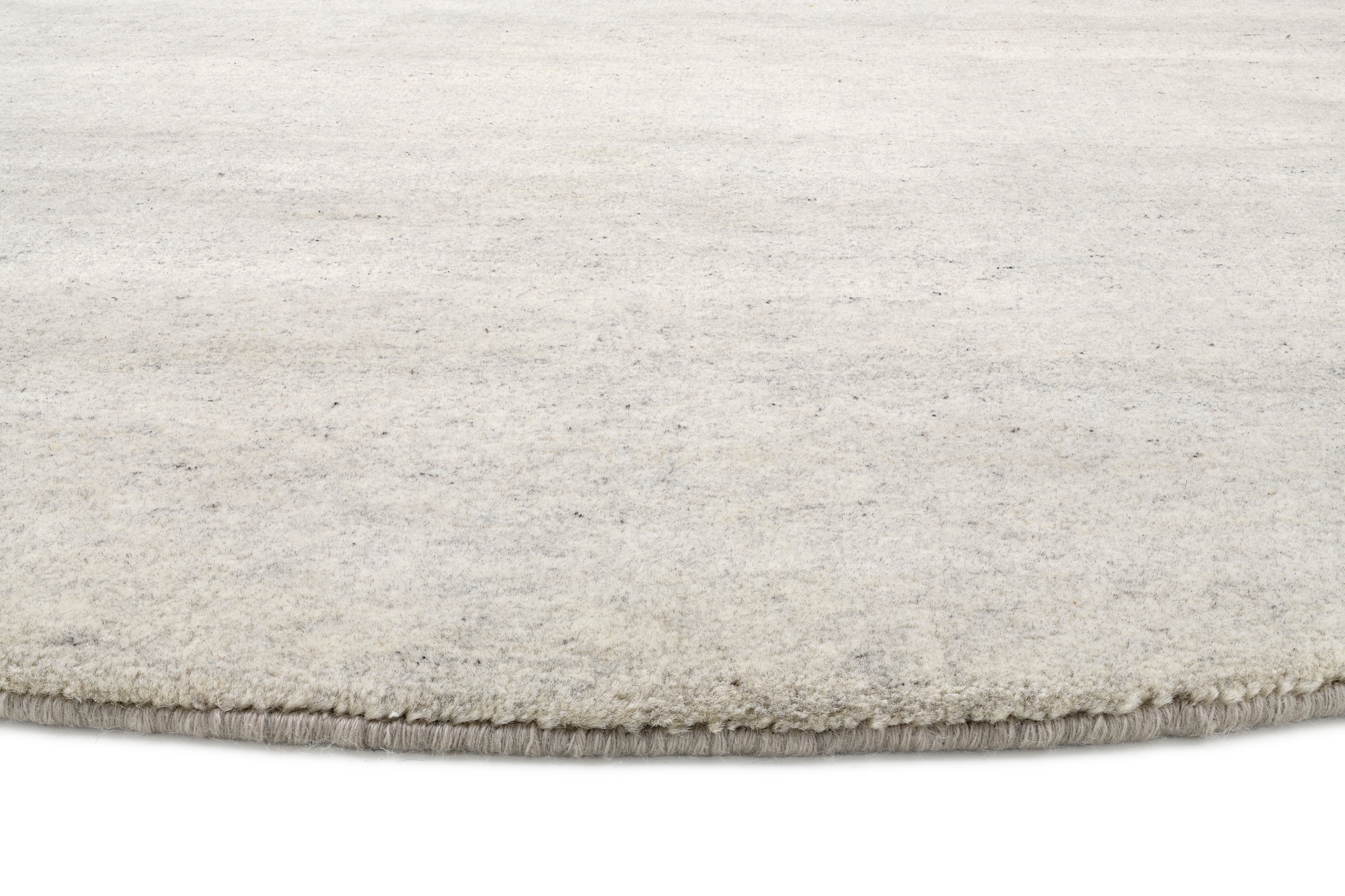 OCI DIE TEPPICHMARKE Wollteppich »ESEMPIO UNI MELANGE«, rund, 18 mm Höhe, reine Wolle, handgeknüpft, hochwertig verarbeitet, natürlich warm