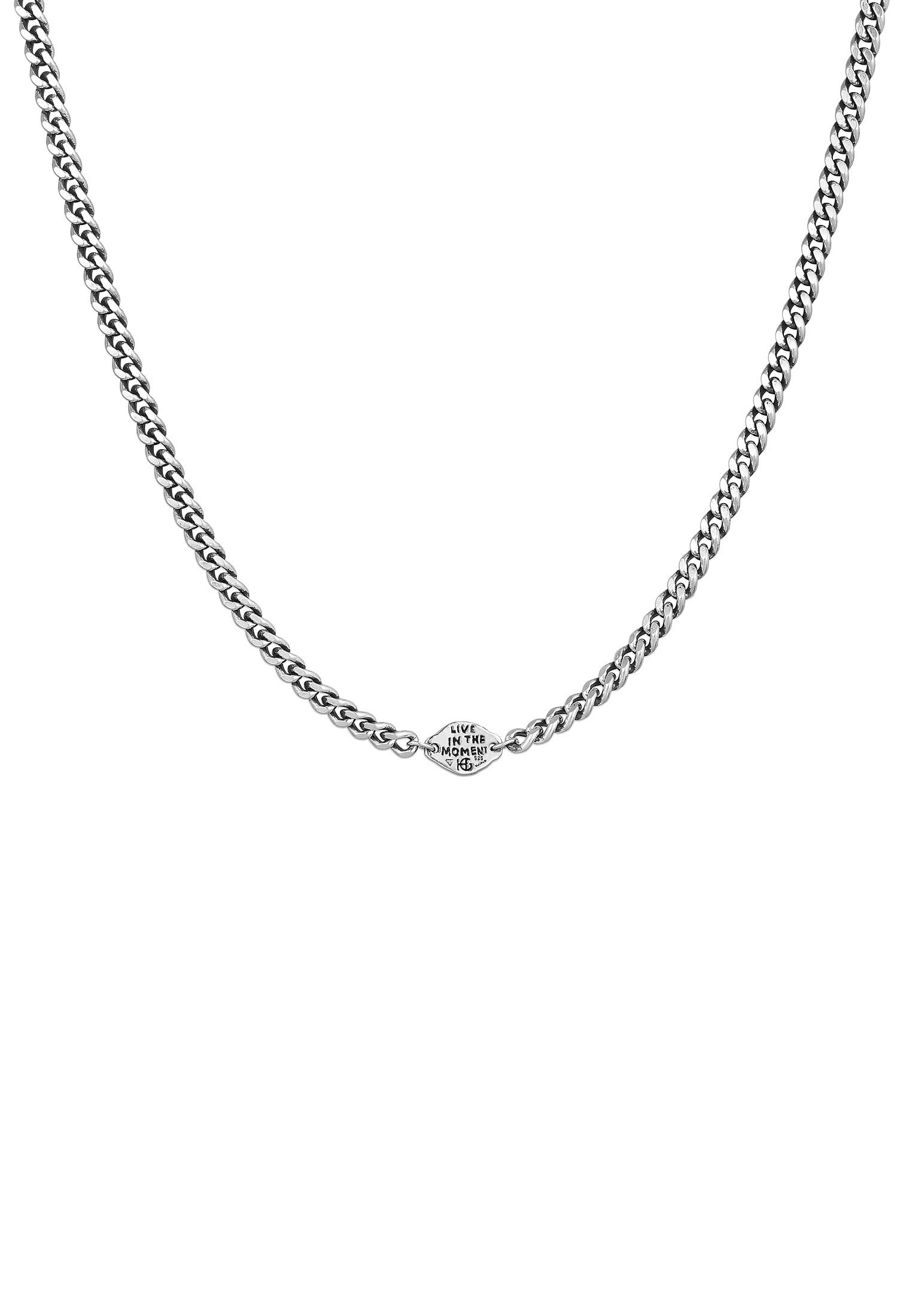 HAZE & GLORY Silberkette »Halskette Ride the tide - Panzerkette 925 Silber oxidiert«