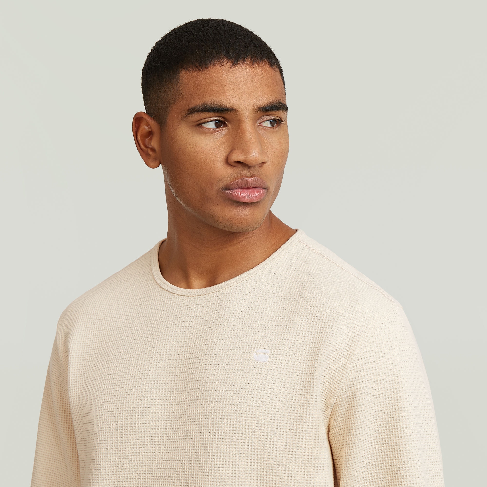 G-STAR Longsleeve »Structured Tweeter« in Waffel-Struktur, mit Logostickerei