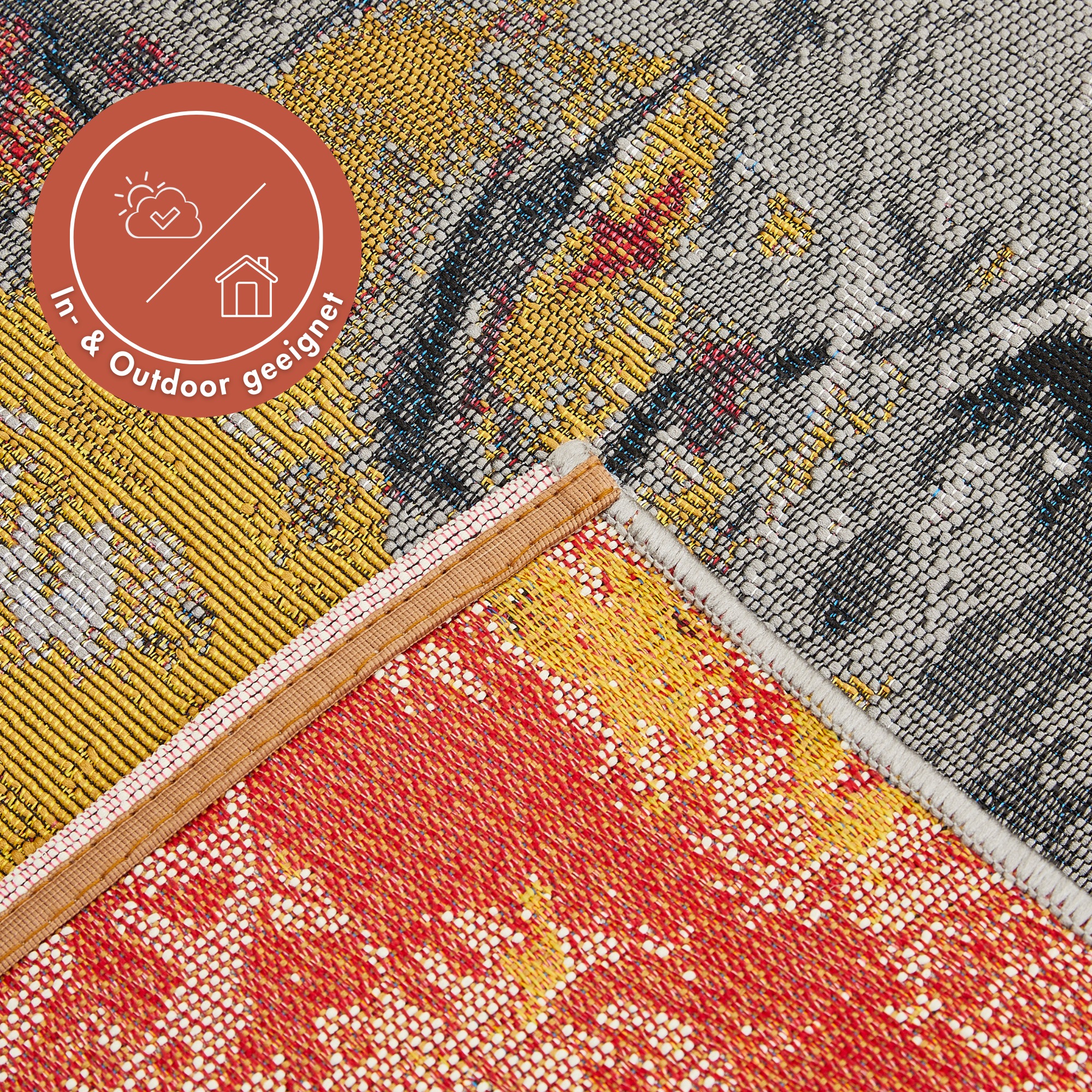 Andiamo Teppich »Portland«, rechteckig, 3 mm Höhe, modernes Design, In- und Outdoor geeignet, Balkon, Terrasse