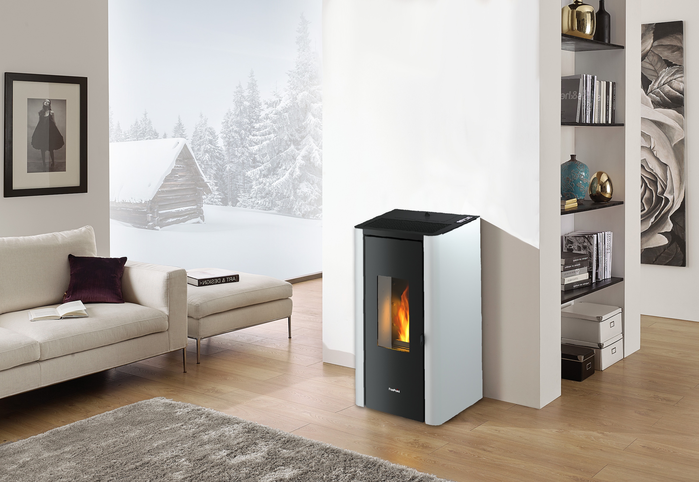 Firefix Pelletofen »FreePoint » Indigo Evo«, 2,5-7 kW«