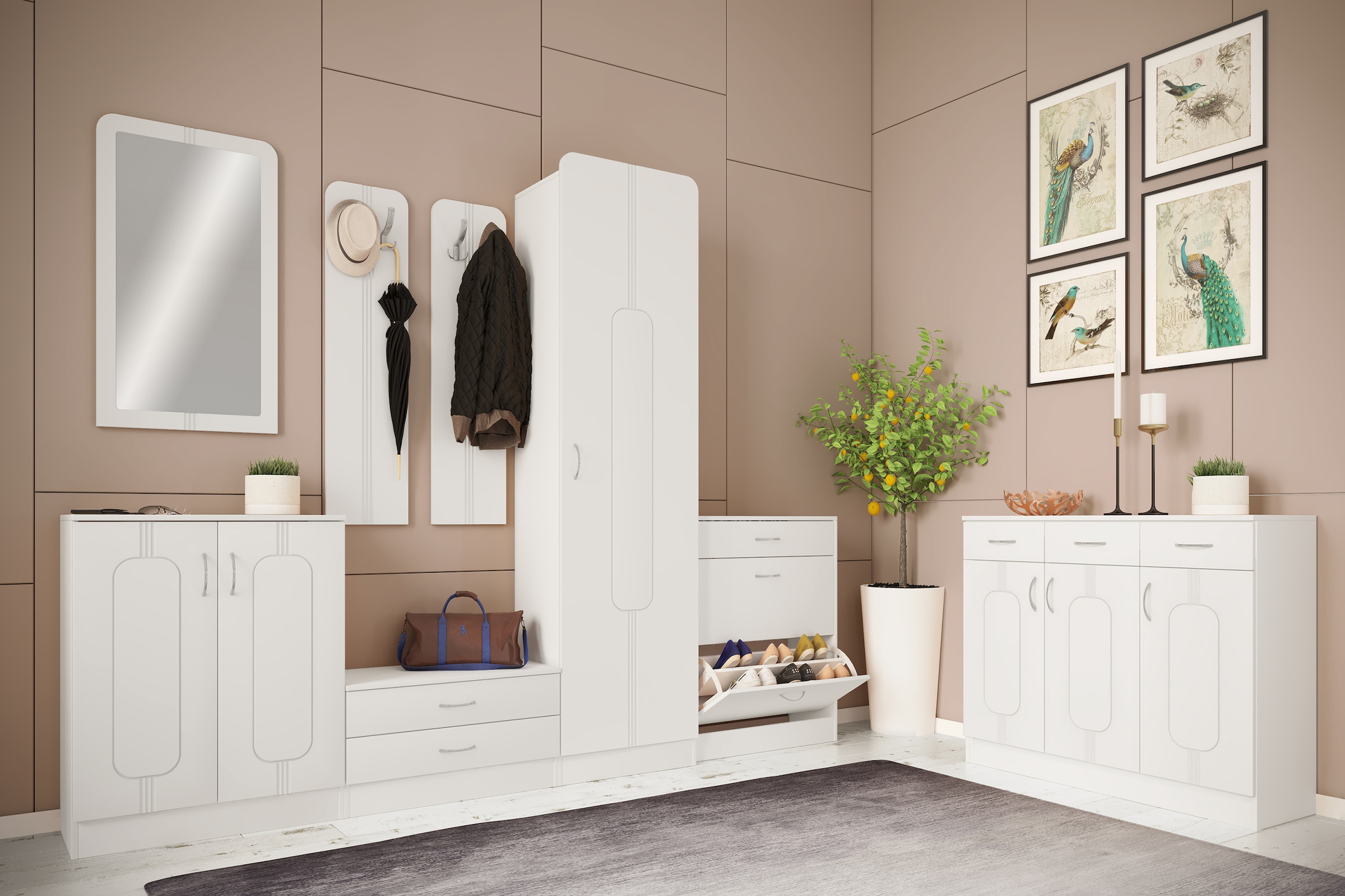 VCM Schuhschrank »Holz Regal Schuhschrank Schuhkipper Klappen Balia«