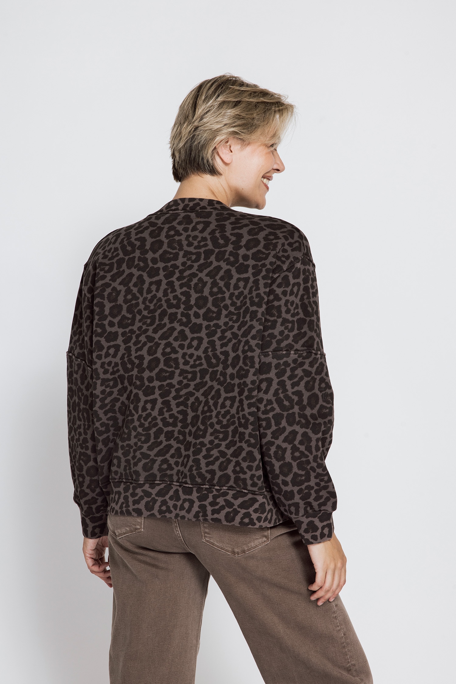 Zhrill Blouson »LILLA« ohne Kapuze im Leo-Look / Baumwolle / Bequeme Passform