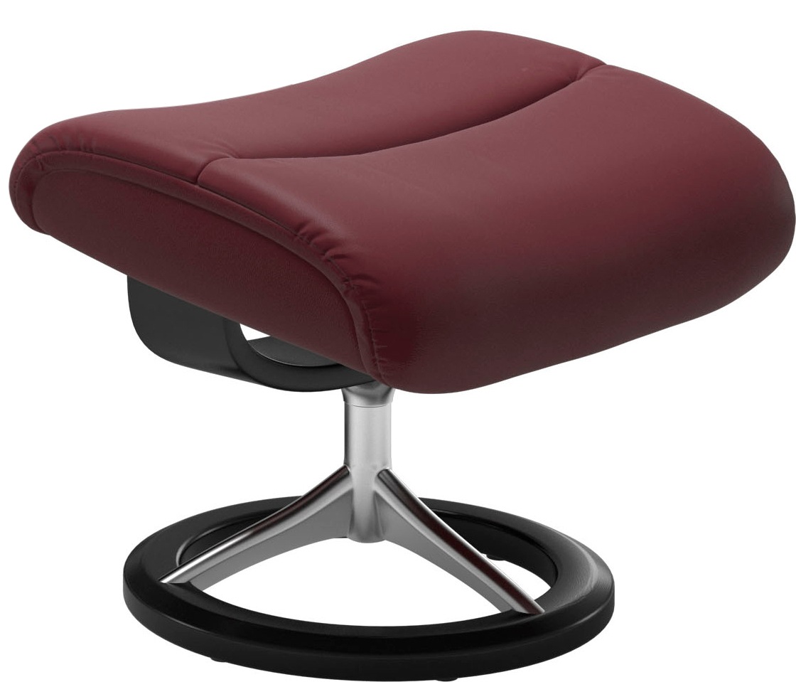 Stressless® Relaxsessel »View«, (Set, Relaxsessel mit Hocker), mit Signature Base, Größe M,Gestell Schwarz