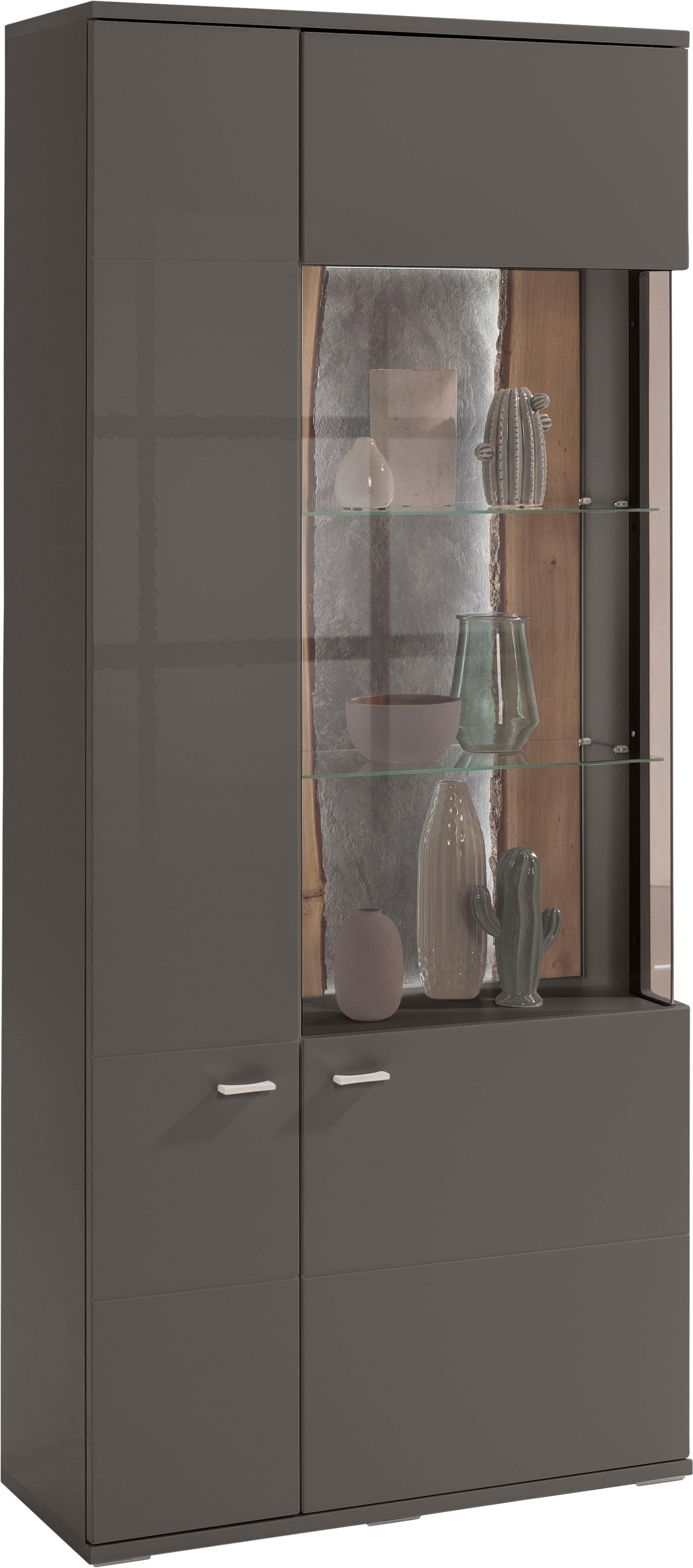 set one by Musterring Stauraumvitrine »TACOMA« Typ 05/06, Höhe 207, 4 cm, mit getönter Glastür