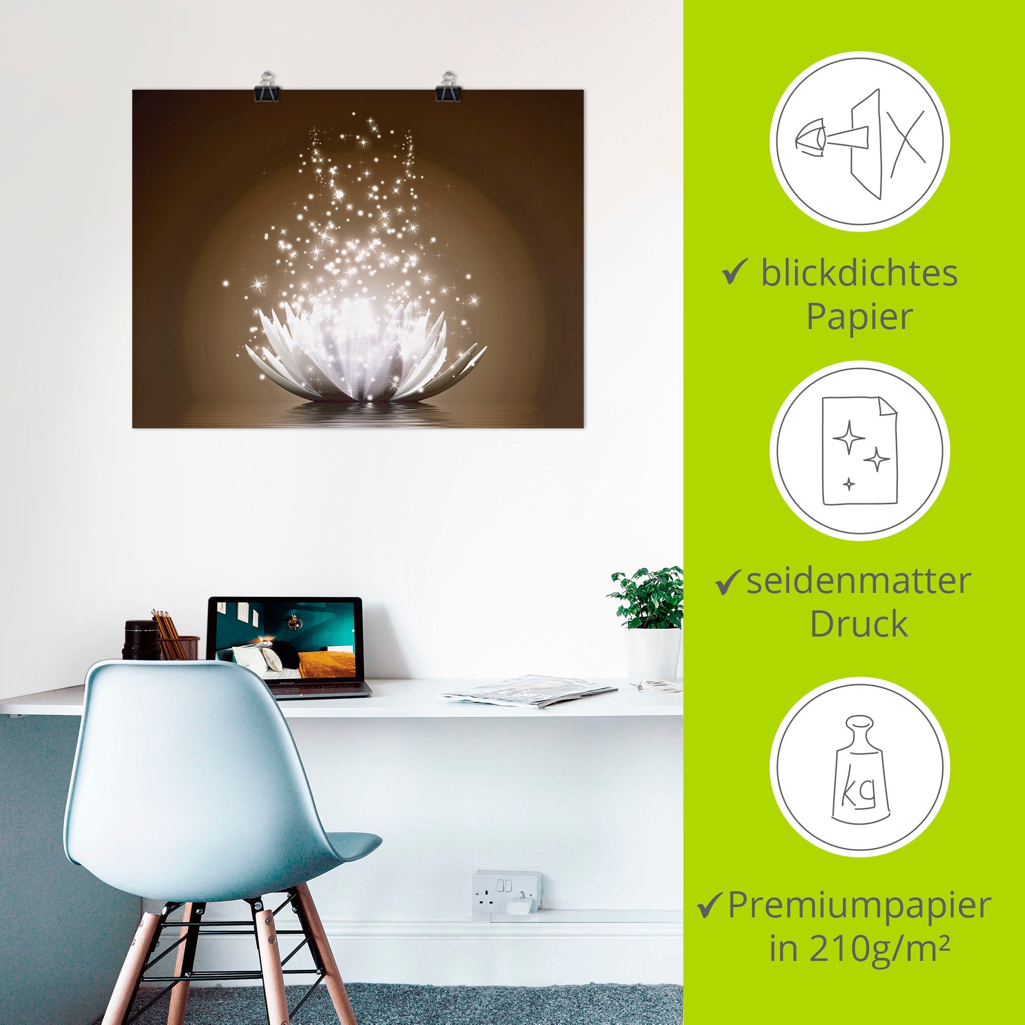 Artland Wandbild »Magie der Lotus-Blume« Blumen 1 Stk. tlg. als Leinwandbild, Poster, Wandaufkleber in verschied. Größen