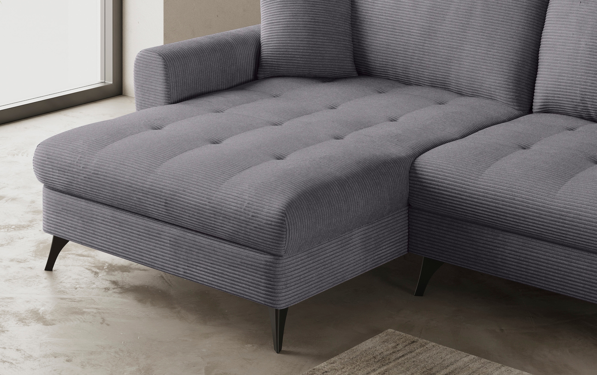 Mr. Couch Ecksofa »Blackburn II L-Form«, Wahlweise mit Kaltschaumpolsterung bis 140 kg belastbar