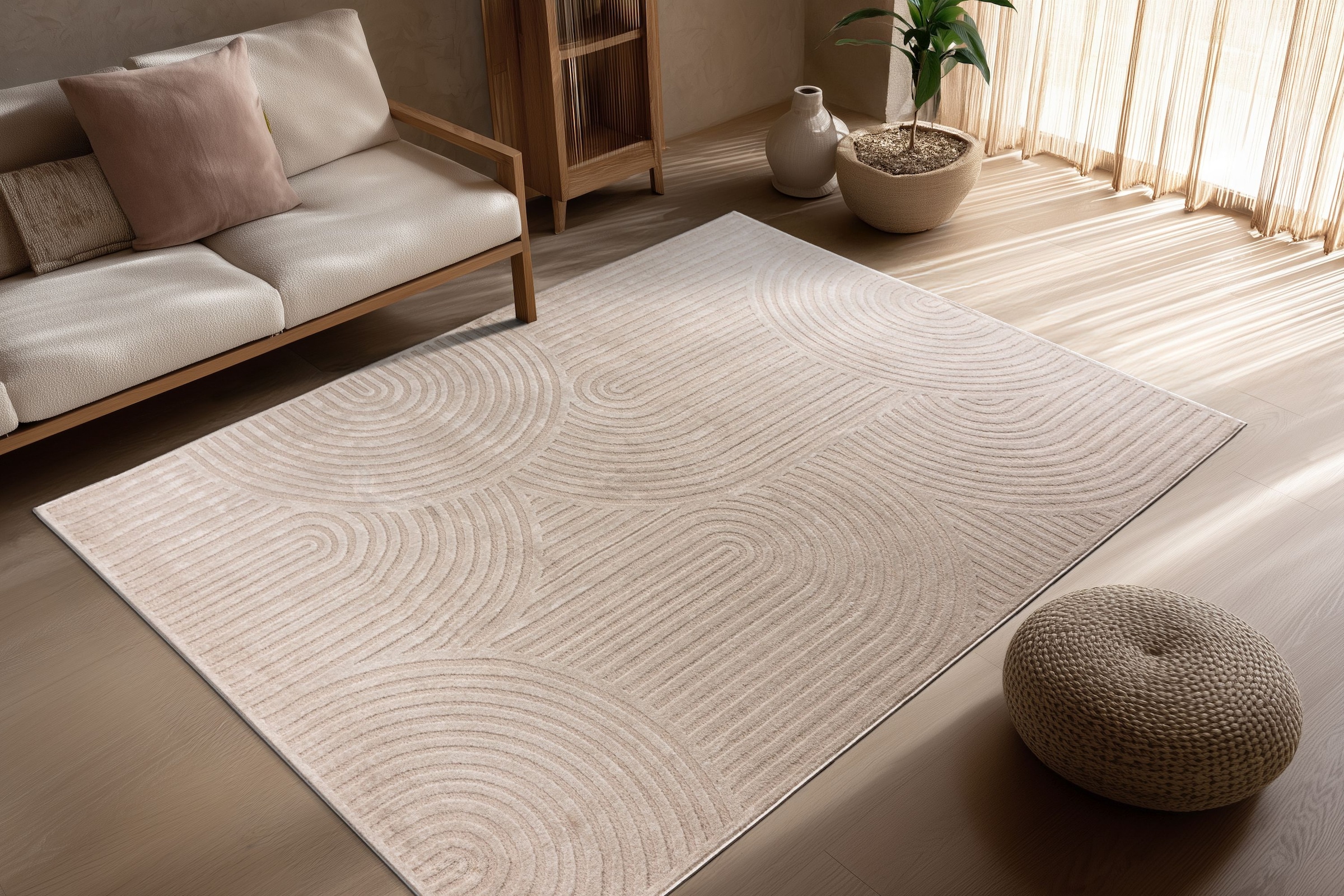 Kayoom Teppich »Bandito 325« rechteckig 11 mm Höhe modernes Design, Kurzflor, Wohnzimmer