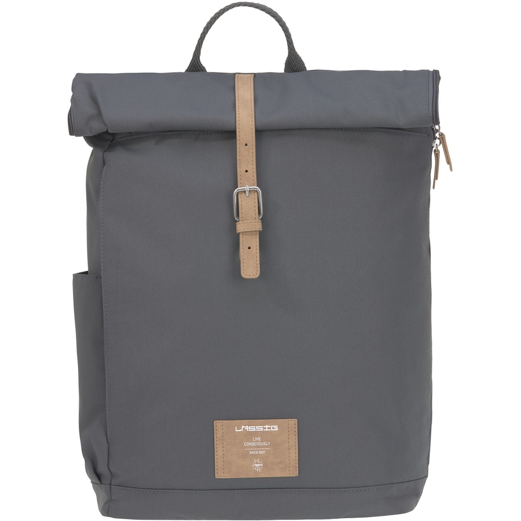 LÄSSIG Wickelrucksack »Green Label, Rolltop, anthracite«