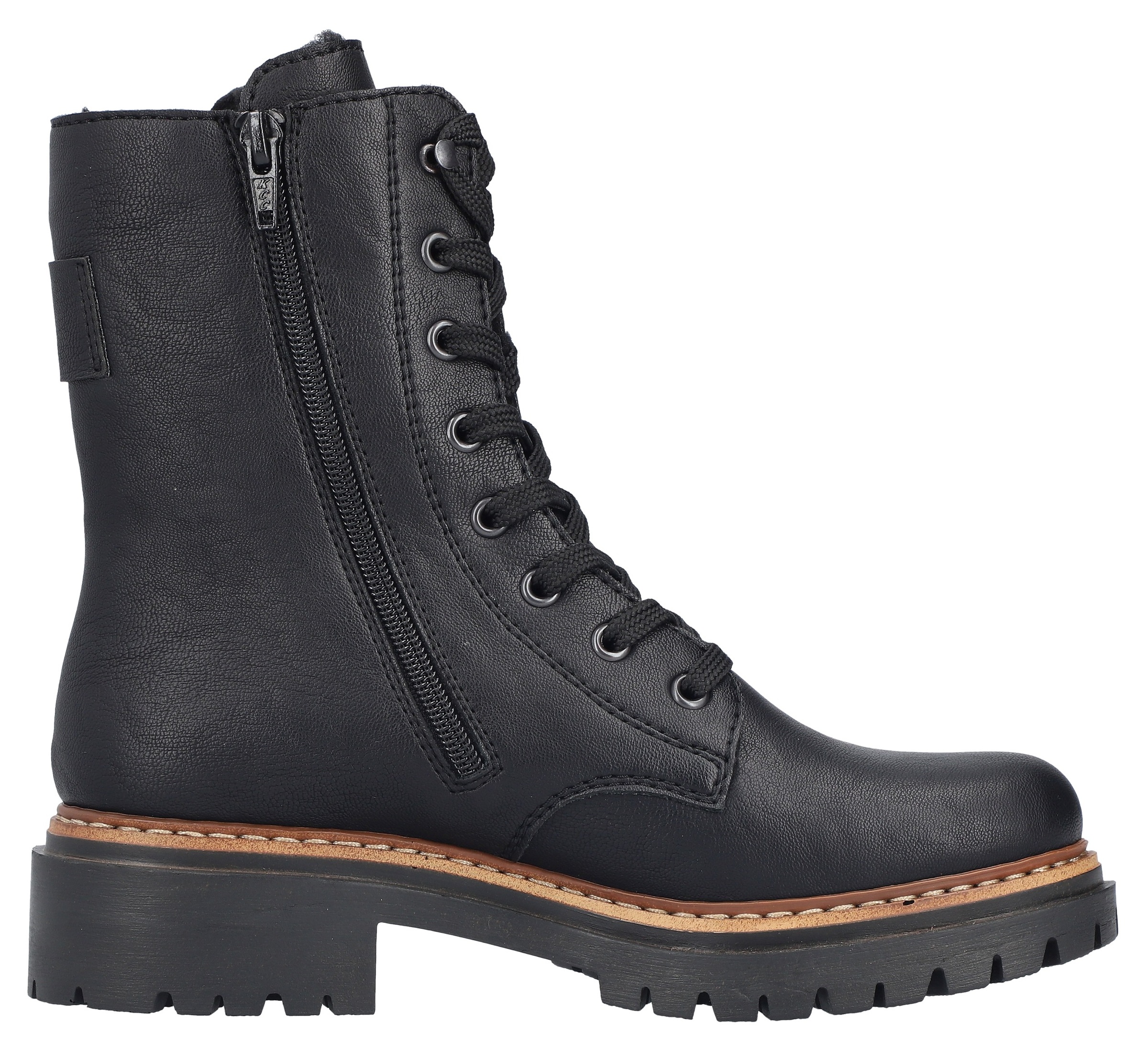 Rieker Winterstiefelette  Schnürboots, Schnürstiefelette, Profilsohle, mit Innenreißverschluss