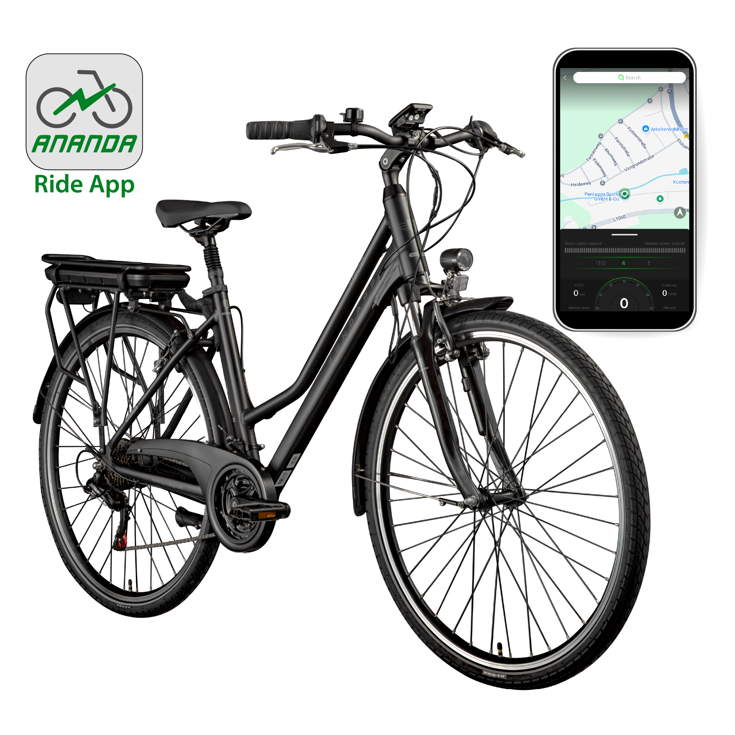 Zündapp »Z802 Damen« 21 Gang Shimano Altus RD-M310 Schaltwerk Kettenschaltung Heckmotor 250 W Pedelec, Elektrofahrrad für Damen