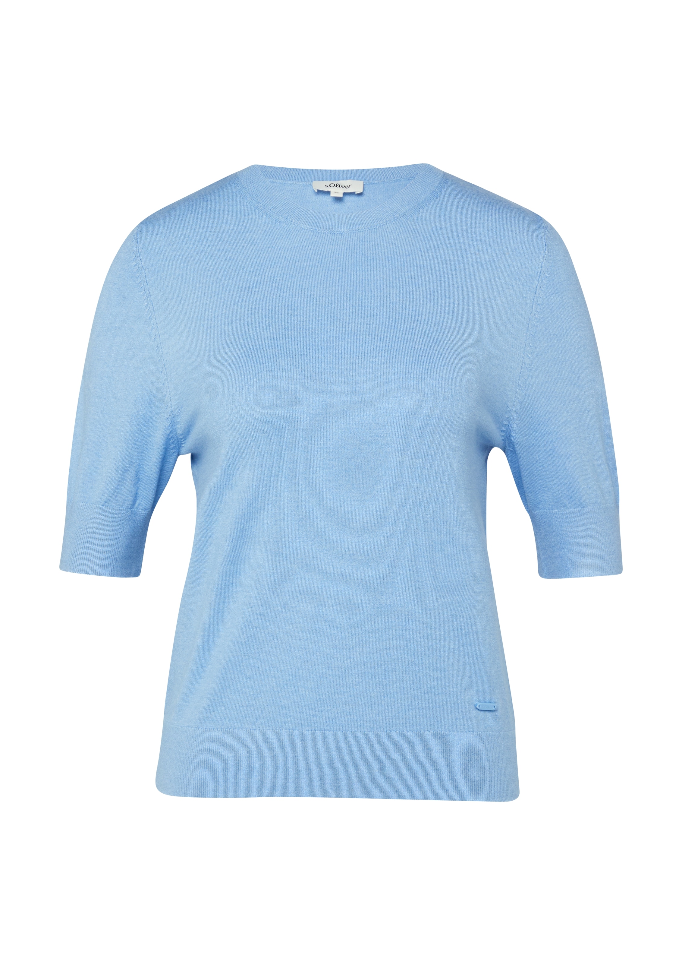s.Oliver Strickpullover Halbarm-Strick mit Viskose