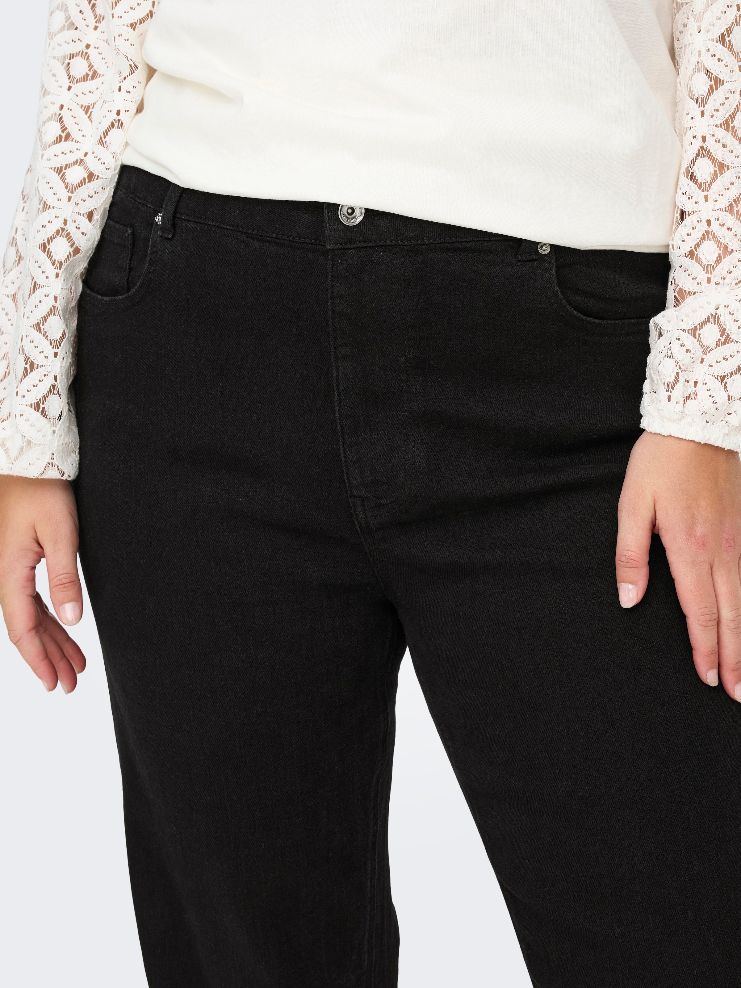 ONLY CARMAKOMA Straight-Jeans »CARCRUZ EX HW STRAIGHT DNM PIMBOX BF«
