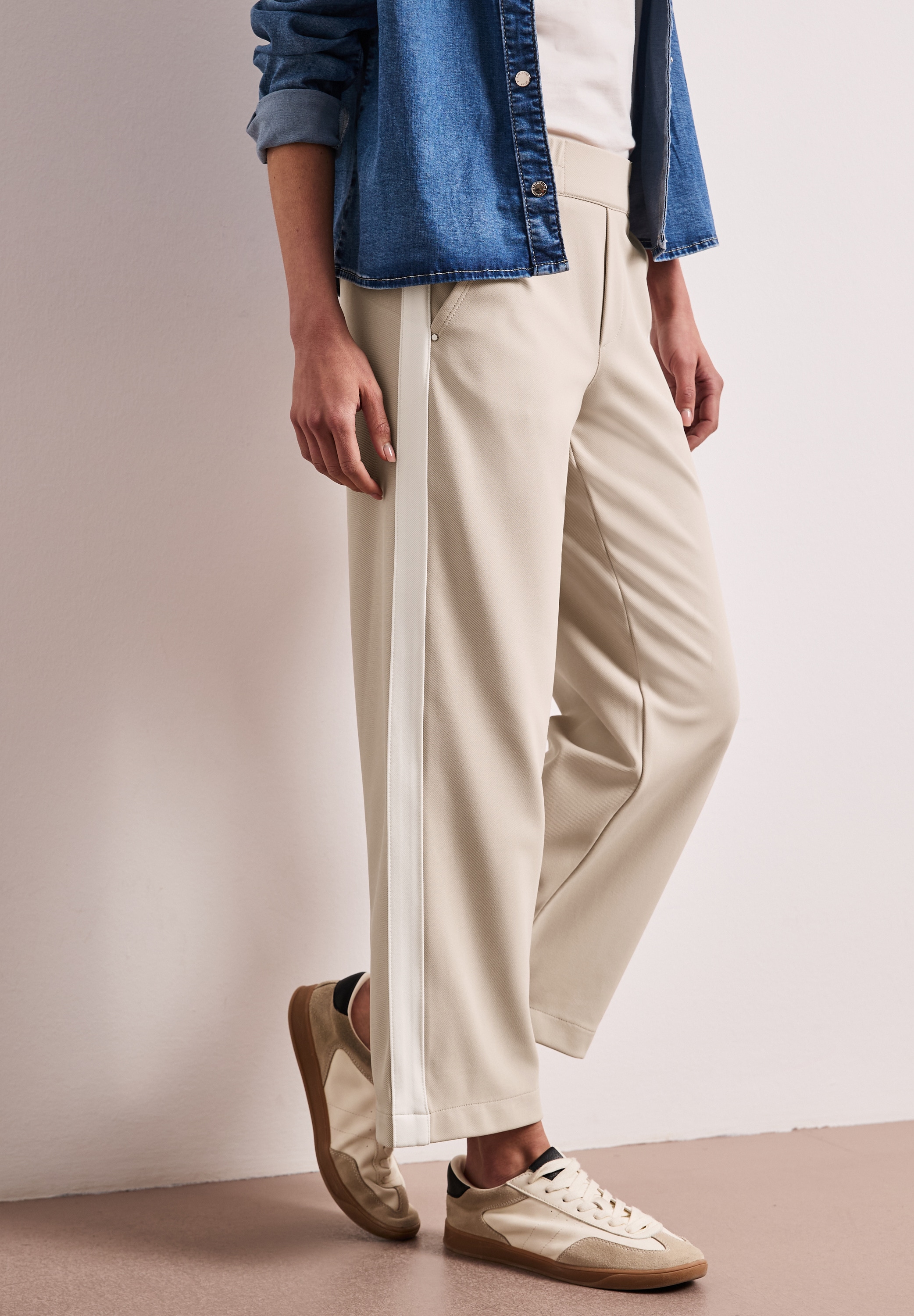STREET ONE Stoffhose  mit Gallonstreifen