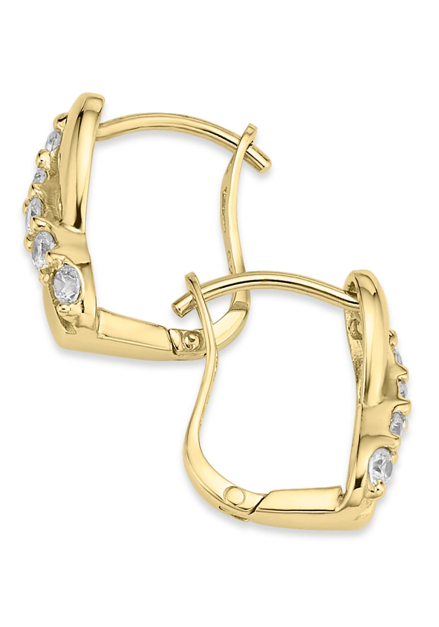 Bruno Banani Paar Creolen »Schmuck Geschenk Silber 925 Ohrschmuck Ohrringe«, mit Zirkonia (synth.)