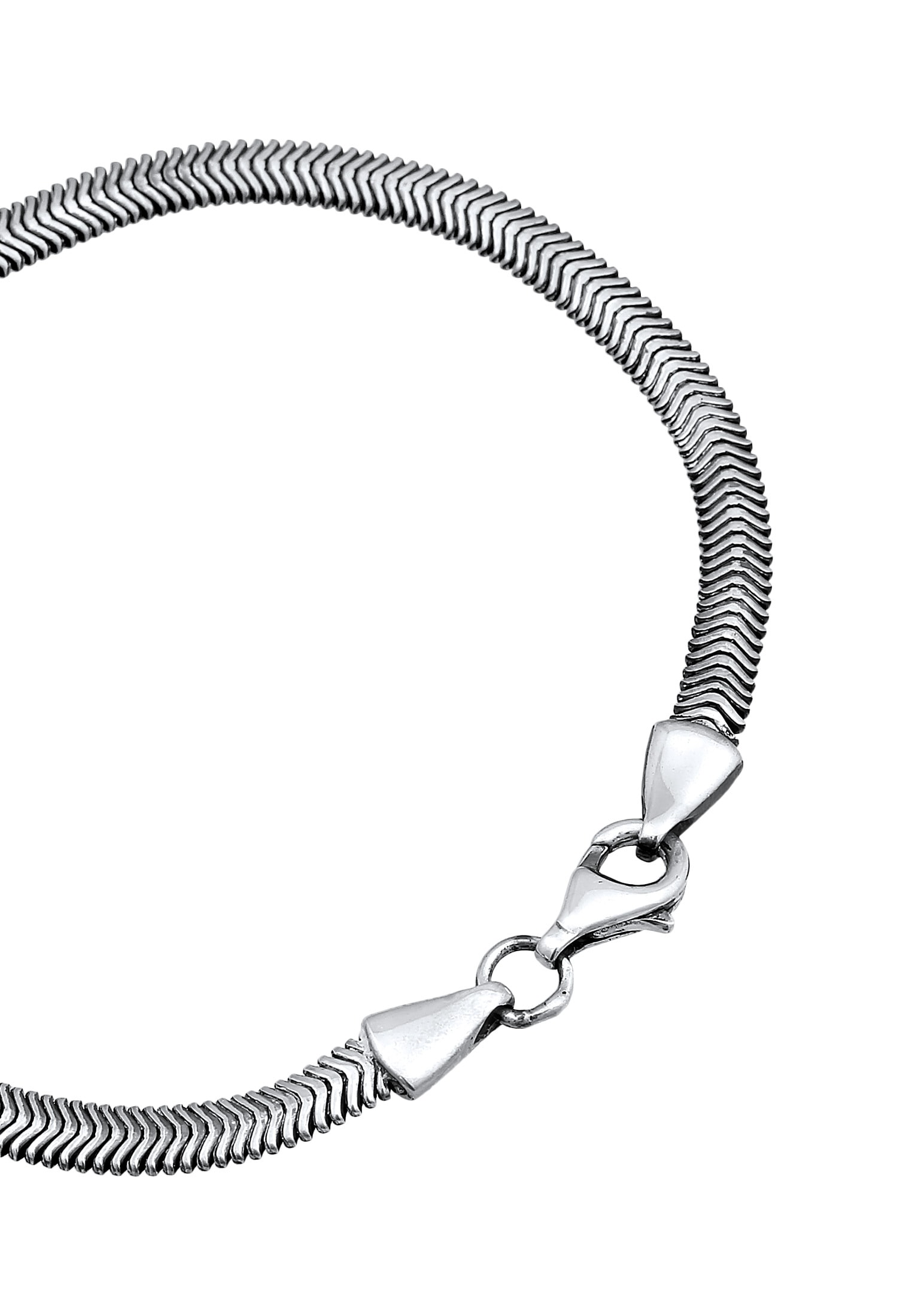 Kuzzoi Armkette »Armband Flach Elegant Schlangenkette Fischgräte 925 Silber«