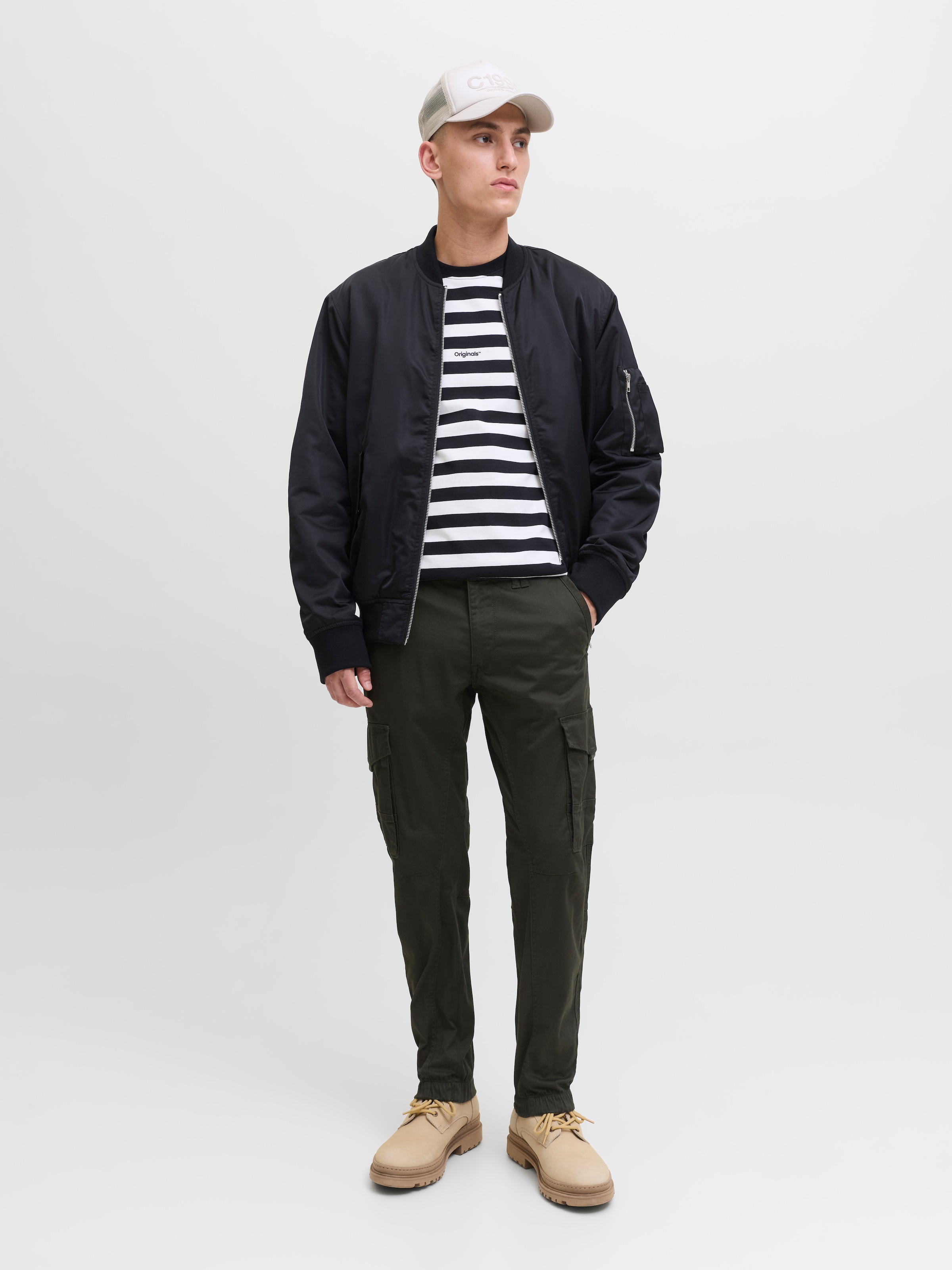 Jack & Jones Cargohose »JPSTPAUL JJFLAKE CARGO NOOS«, mit Beintaschen