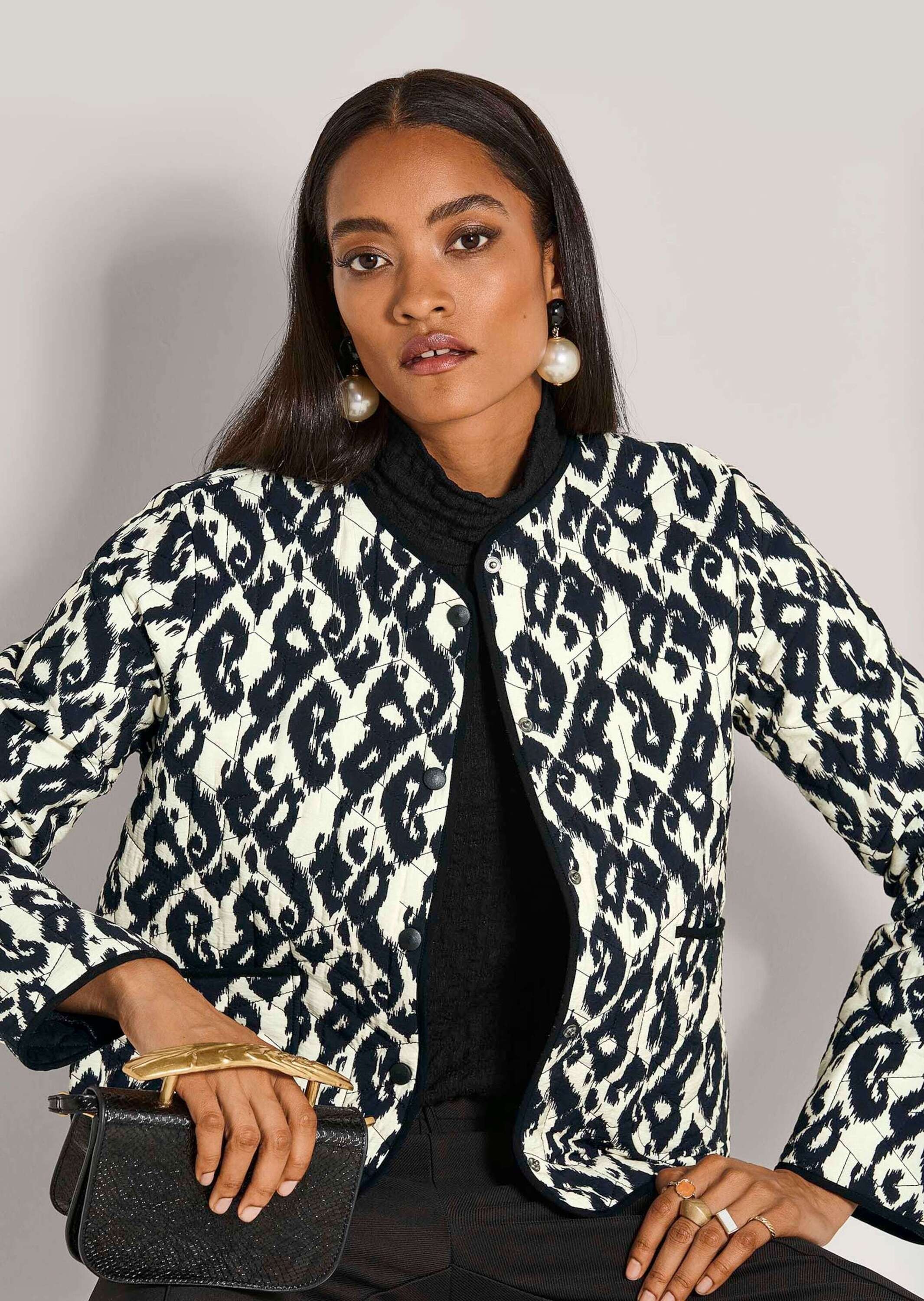 MADELEINE Kurzjacke »Übergangsjacke Modische Steppjacke mit Animal-Print«