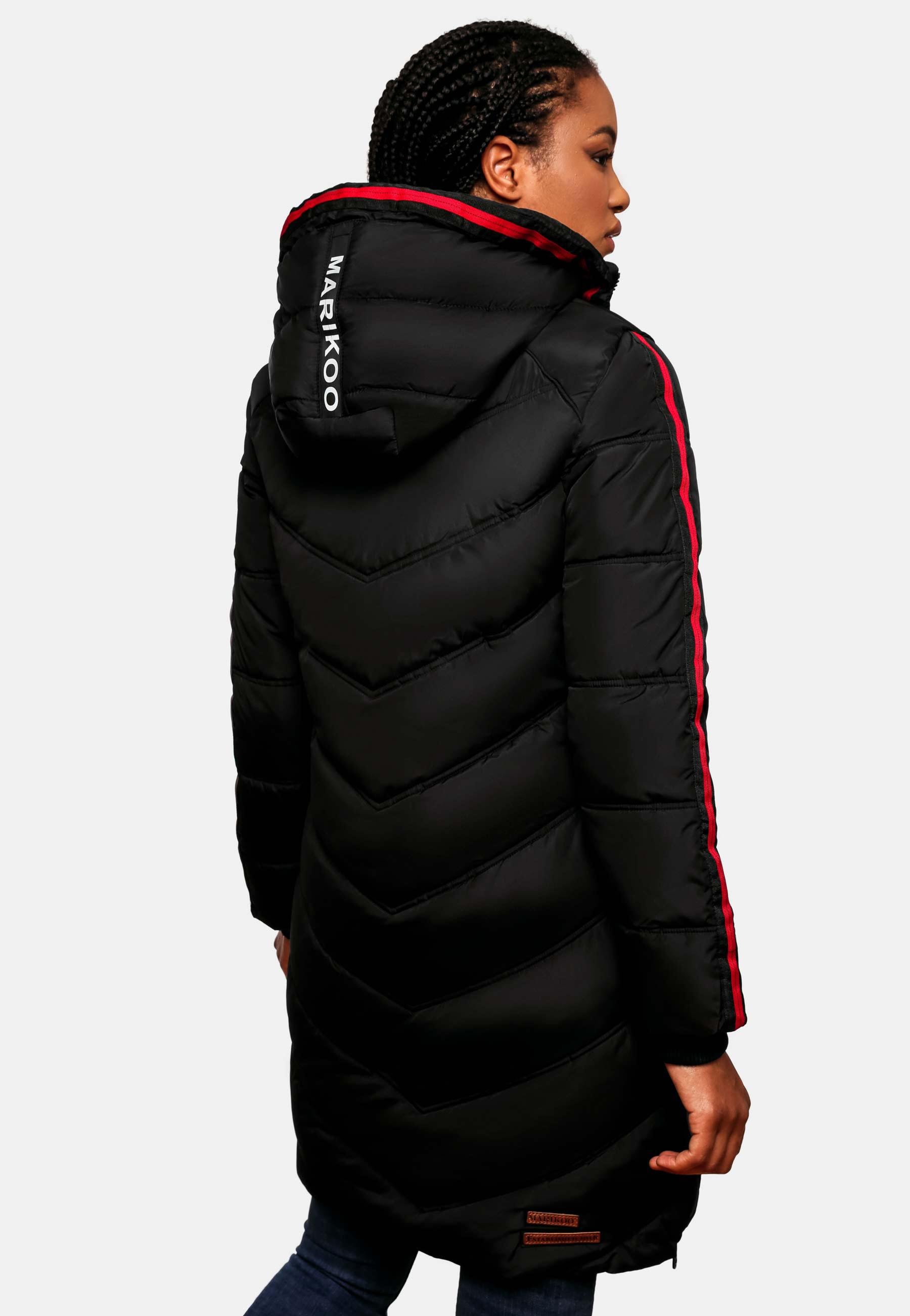 Marikoo Wintermantel »Wintermantel Armasa«, modischer Damen Winter Steppmantel mit Kapuze
