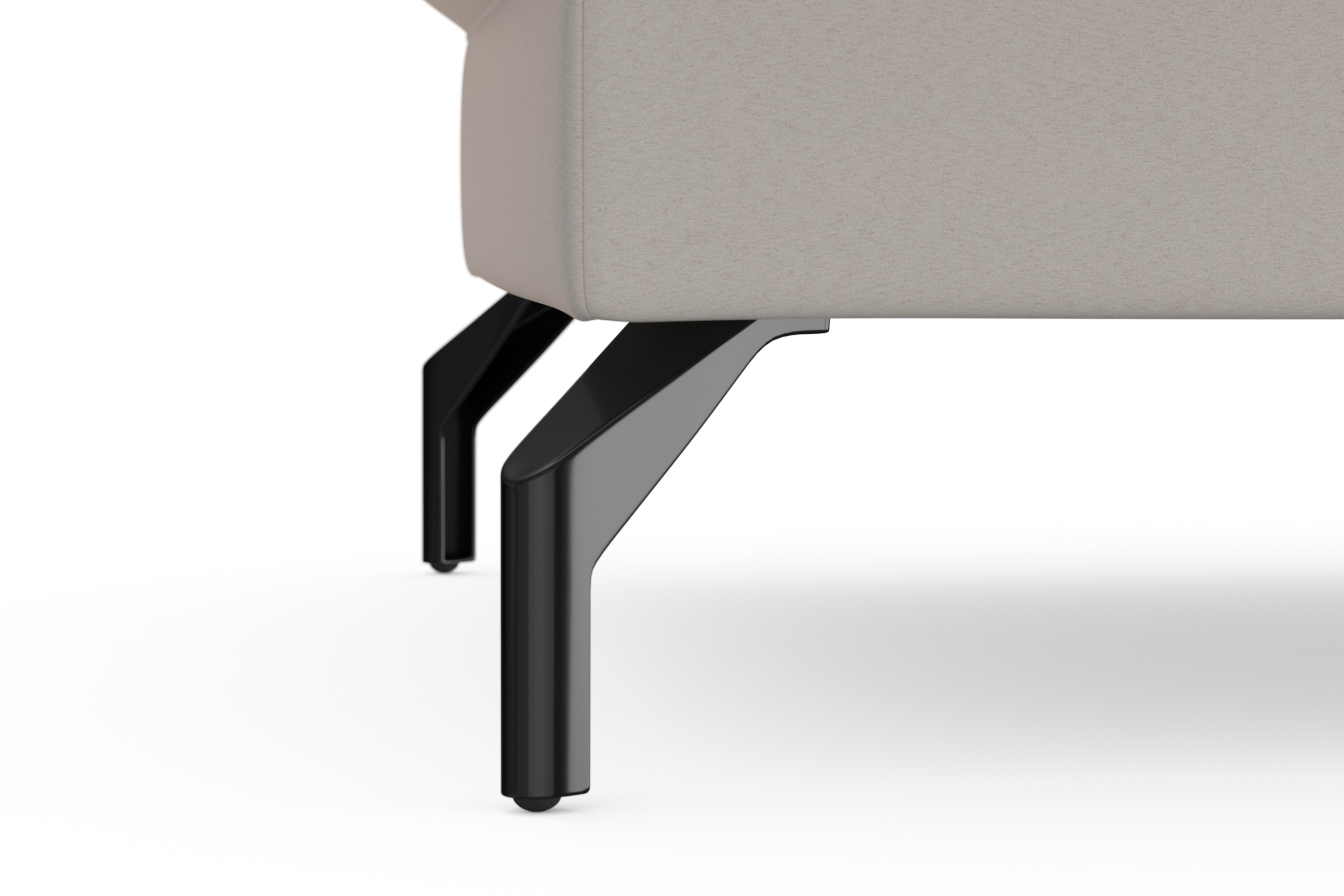 sit&more Hocker »Fashion«, inklusive Federkern, mit hochwertigen, schwarzen Metallfüßen