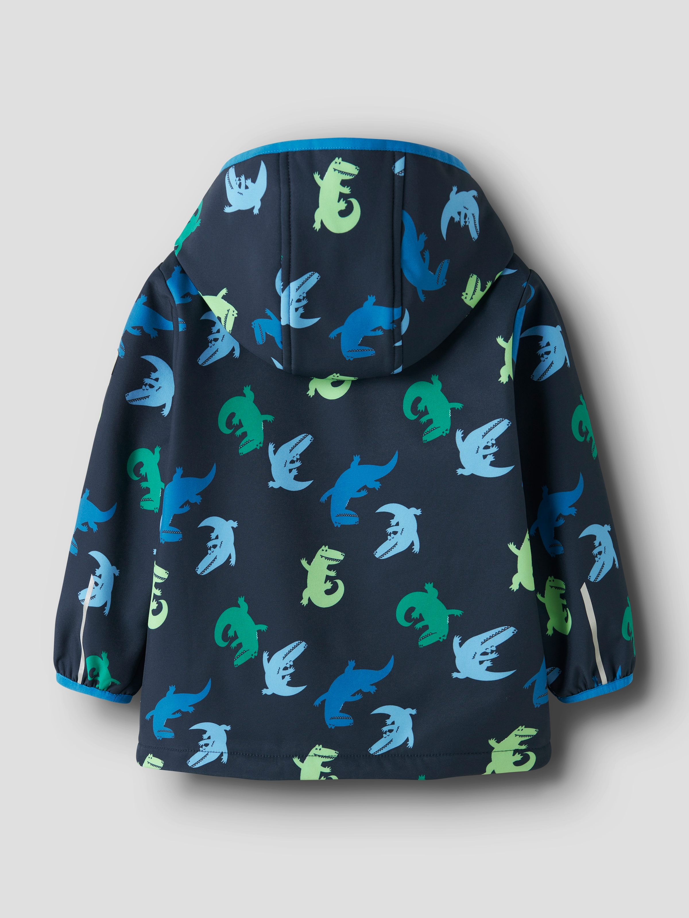 Name It Softshelljacke »NMMMALTA05 SOFTSHELL JACKET AOP FO« mit Kapuze Dekorative, reflektierende Details