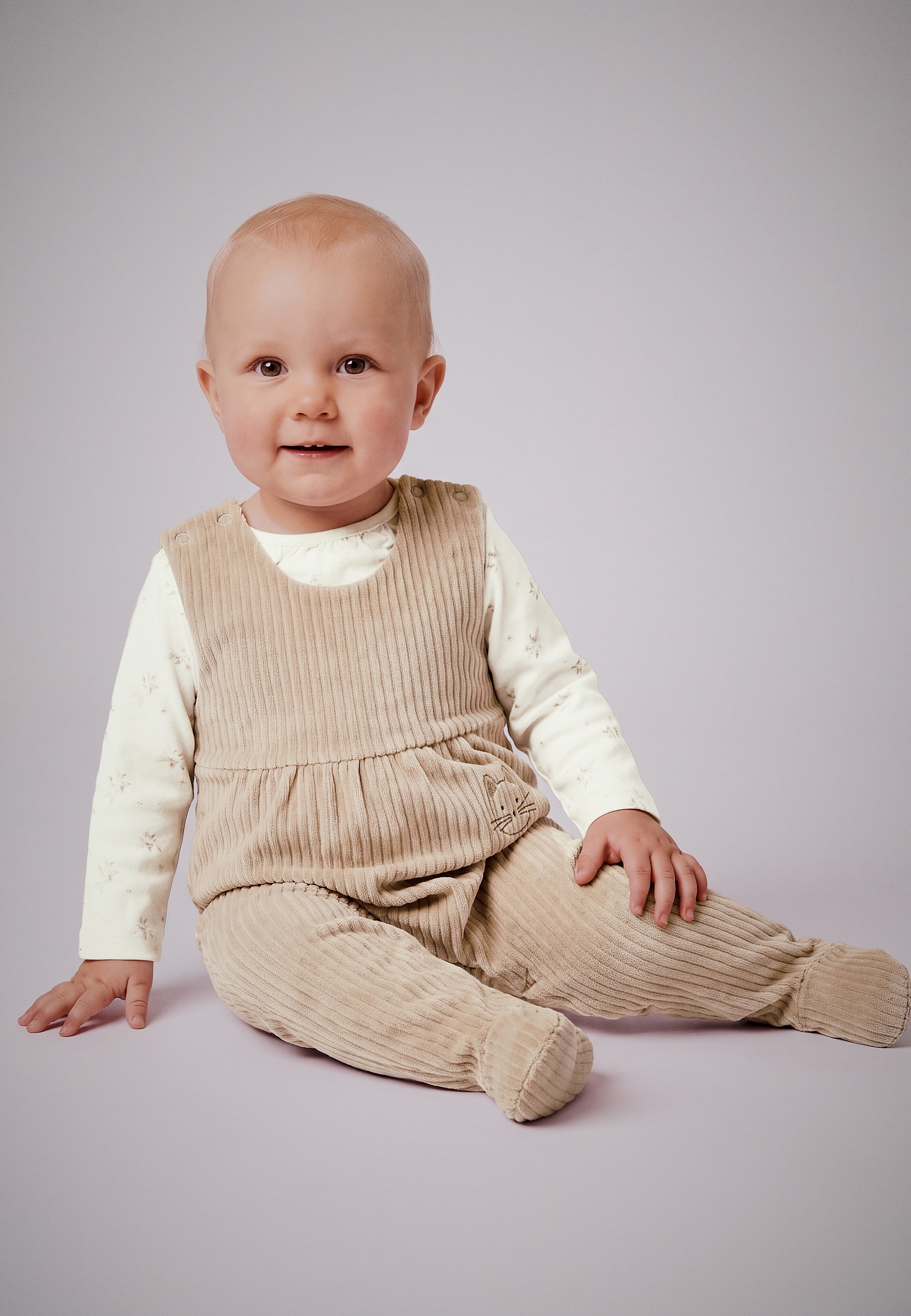 Sterntaler® Shirt & Hose »Strampler-Set Jersey Katze«